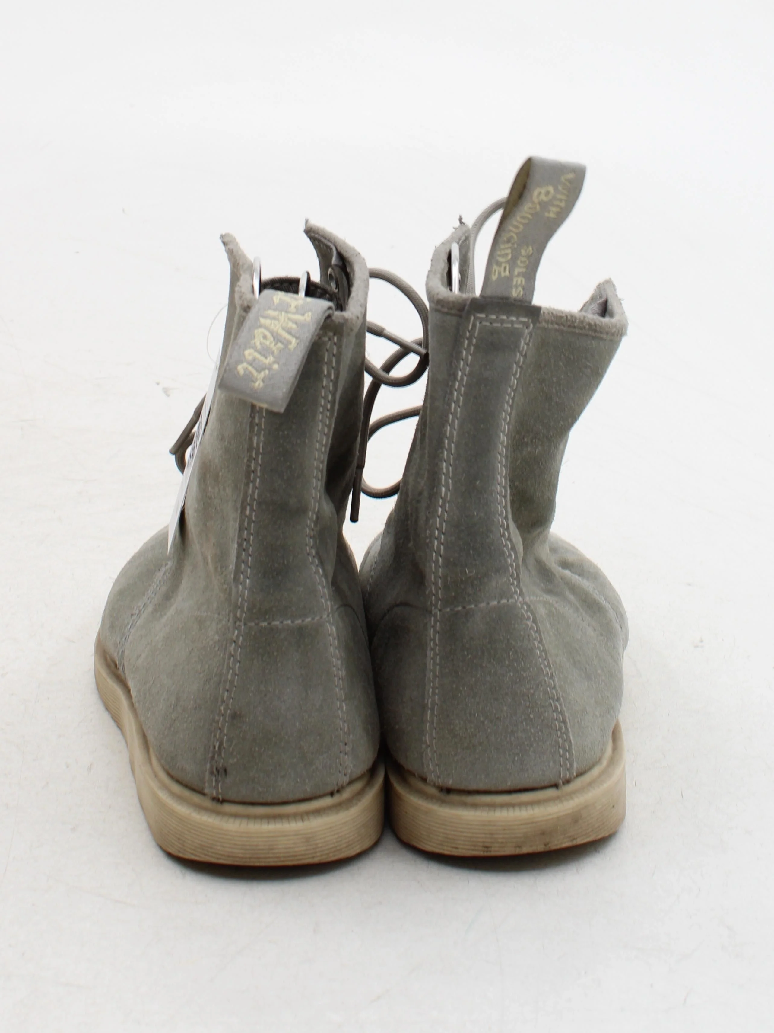 Dr. Martens Men's Boots UK 10 Grey 100% Suede Combat - Image 3