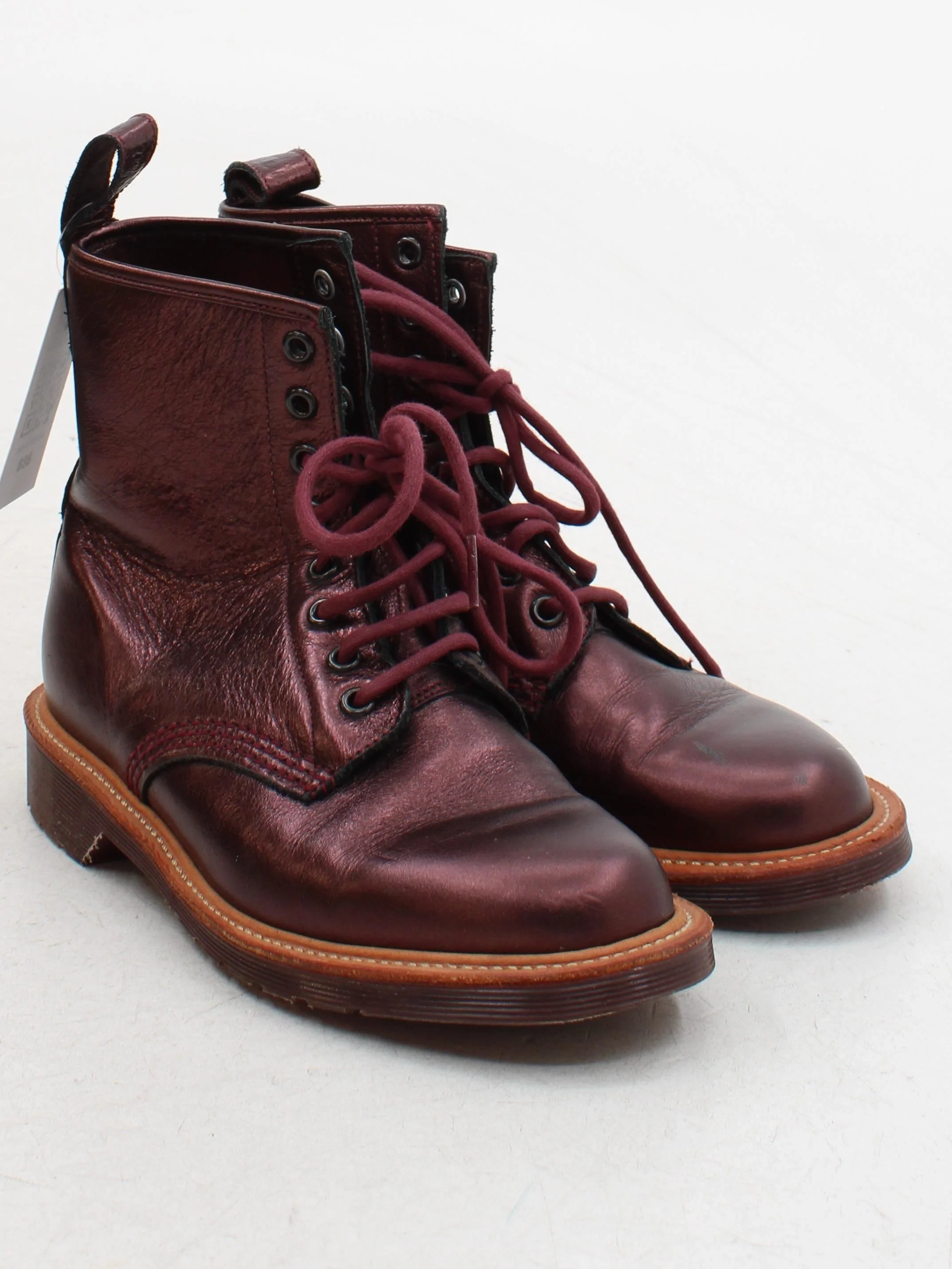 Dr. Martens Men's Boots UK 5 Purple 100% Leather Combat - Image 4