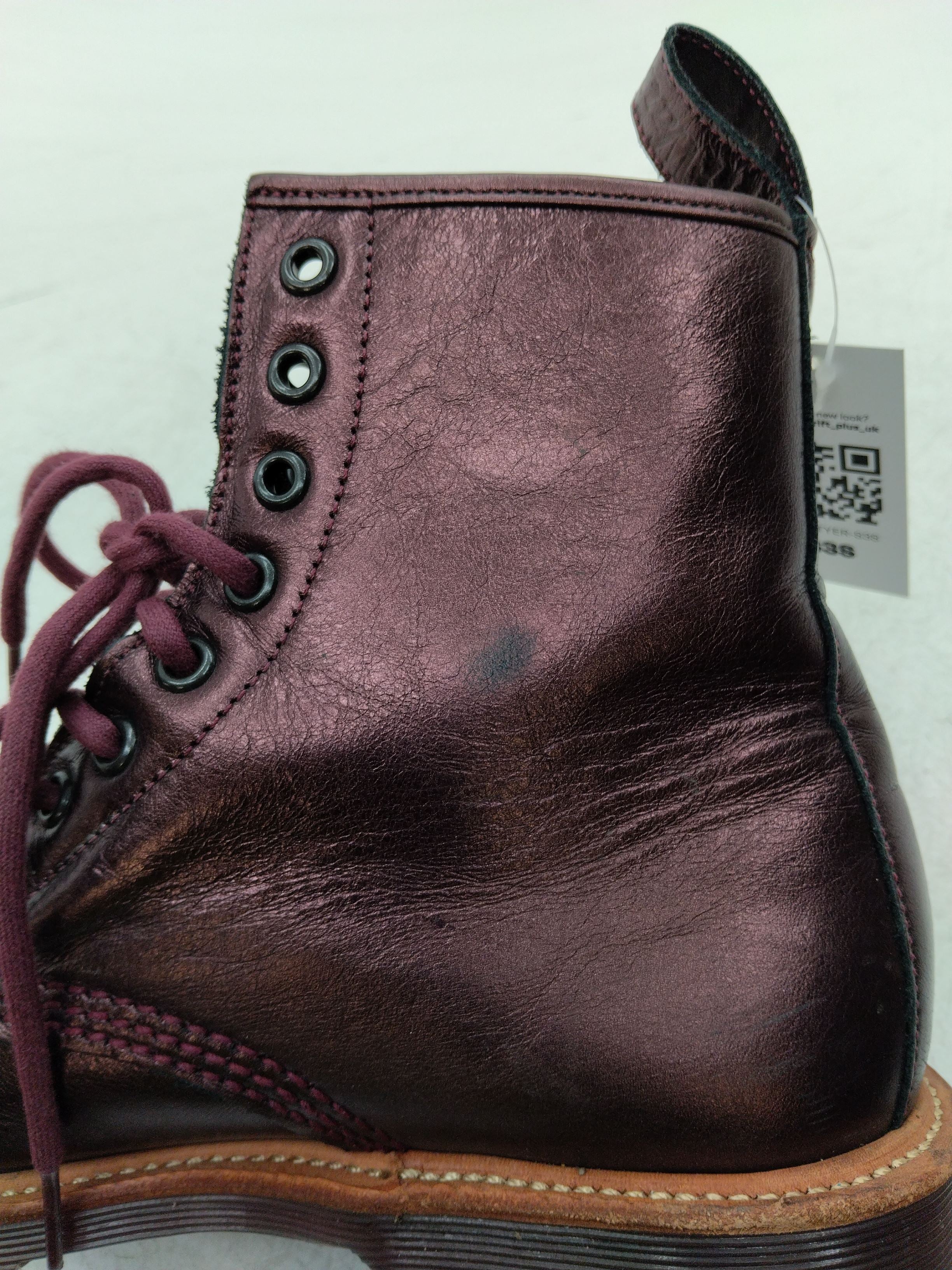 Dr. Martens Men's Boots UK 5 Purple 100% Leather Combat - Image 8