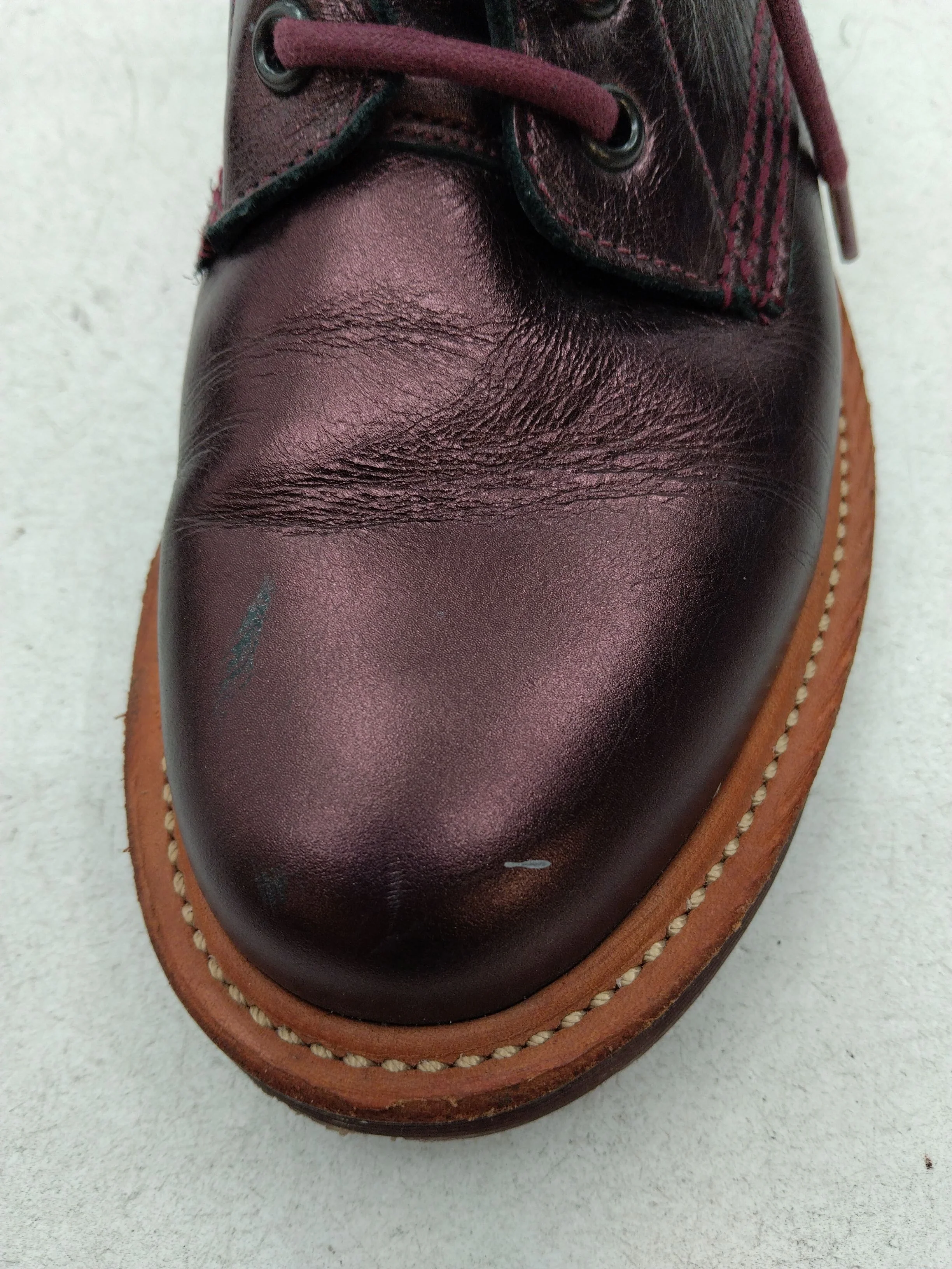 Dr. Martens Men's Boots UK 5 Purple 100% Leather Combat - Image 9
