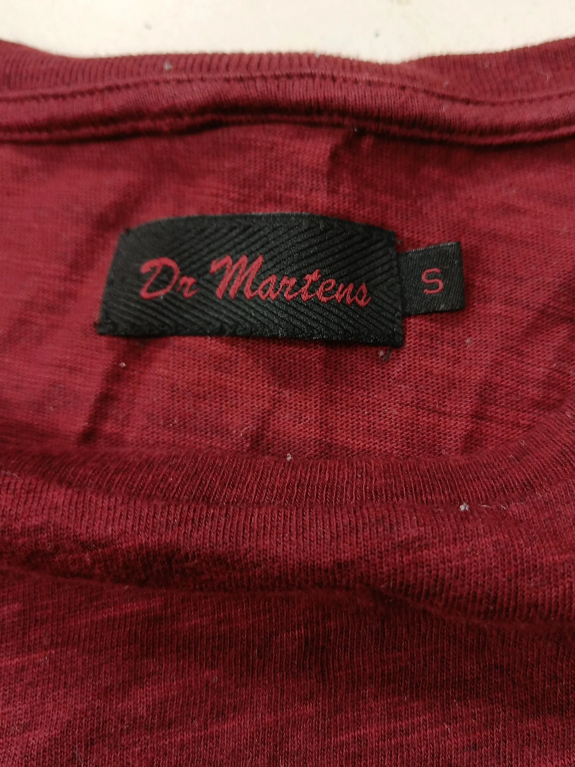 Dr. Martens Men's T-Shirt S Red 100% Cotton Basic - Image 6