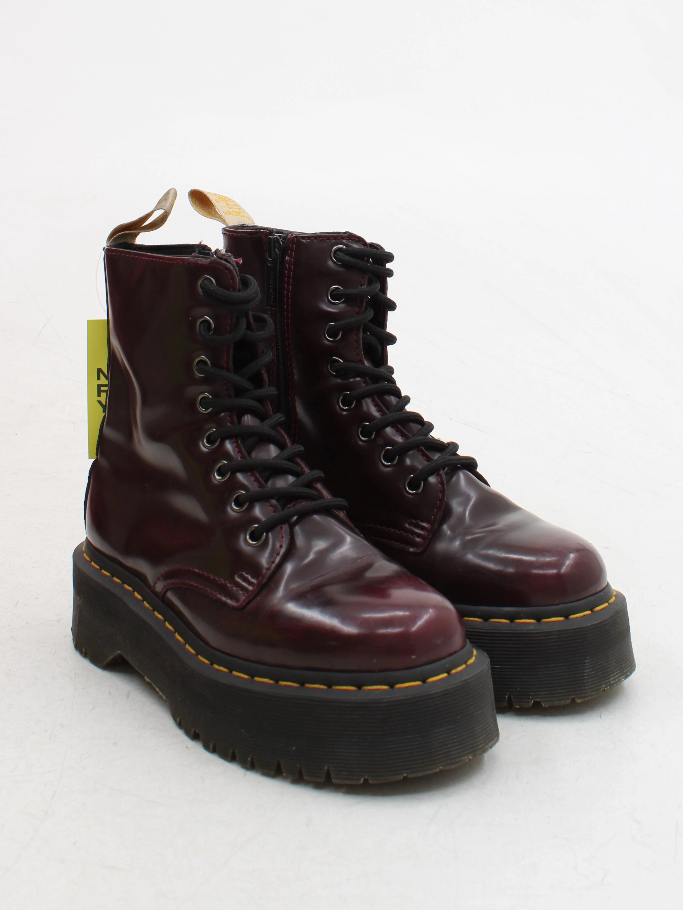 Dr. Martens Women's Boots UK 4 Red 100% Faux Leather Platform - Image 4