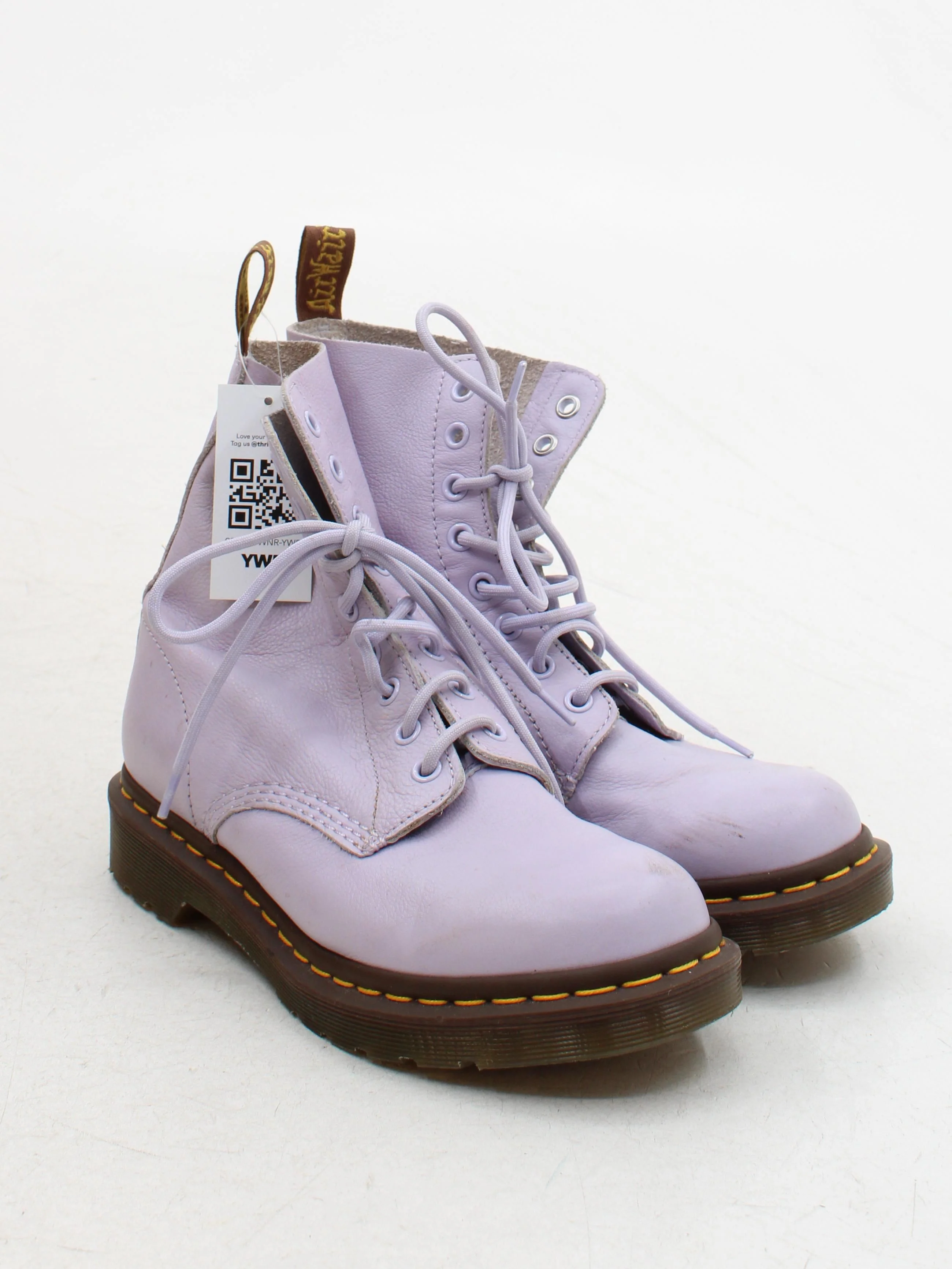 Dr. Martens Women's Boots UK 6 Purple 100% Leather Combat - Image 4