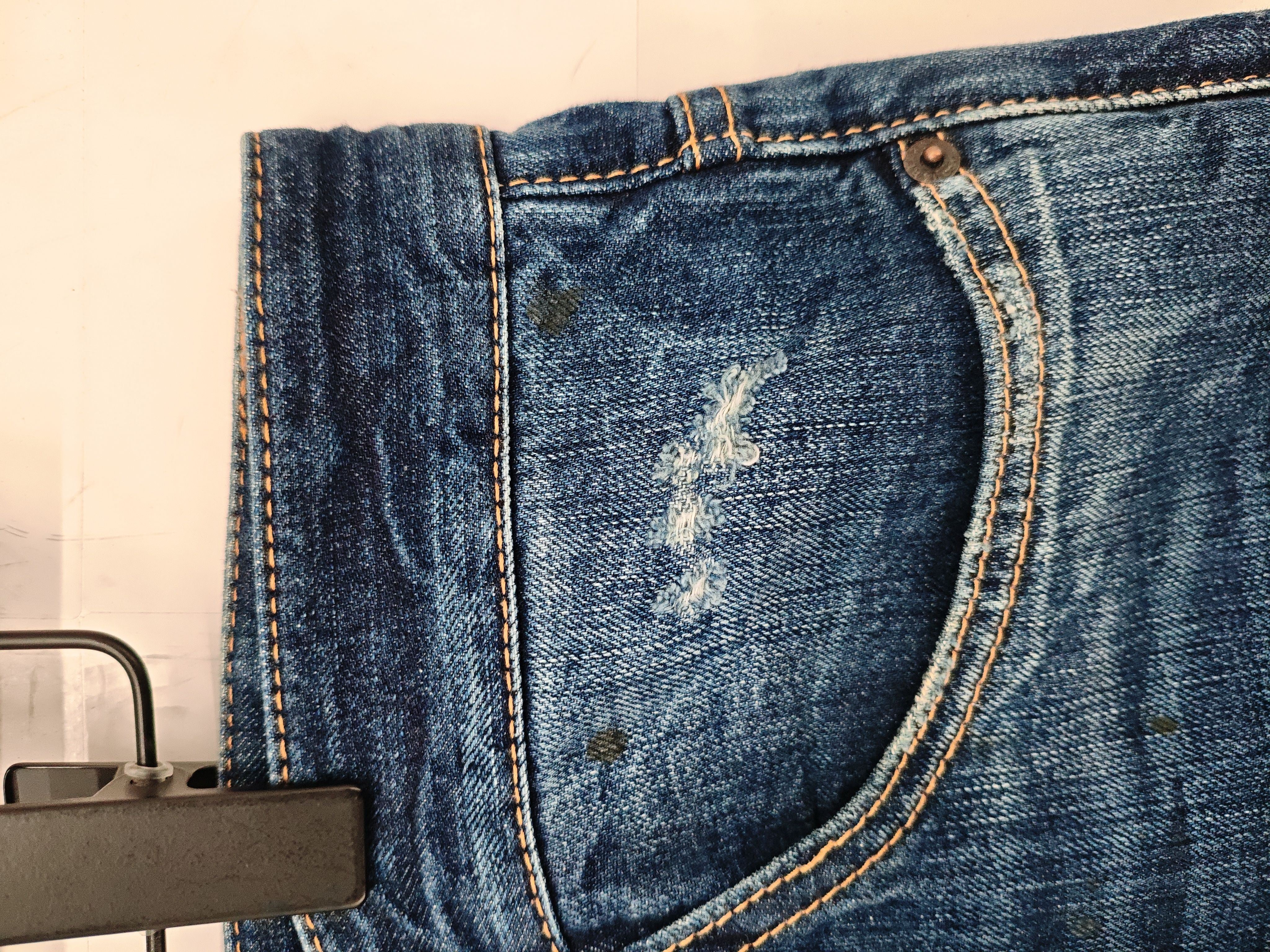 Dsquared2 Men's Jeans W 38 in Blue Cotton with Polyester, Leather Straight - Image 5