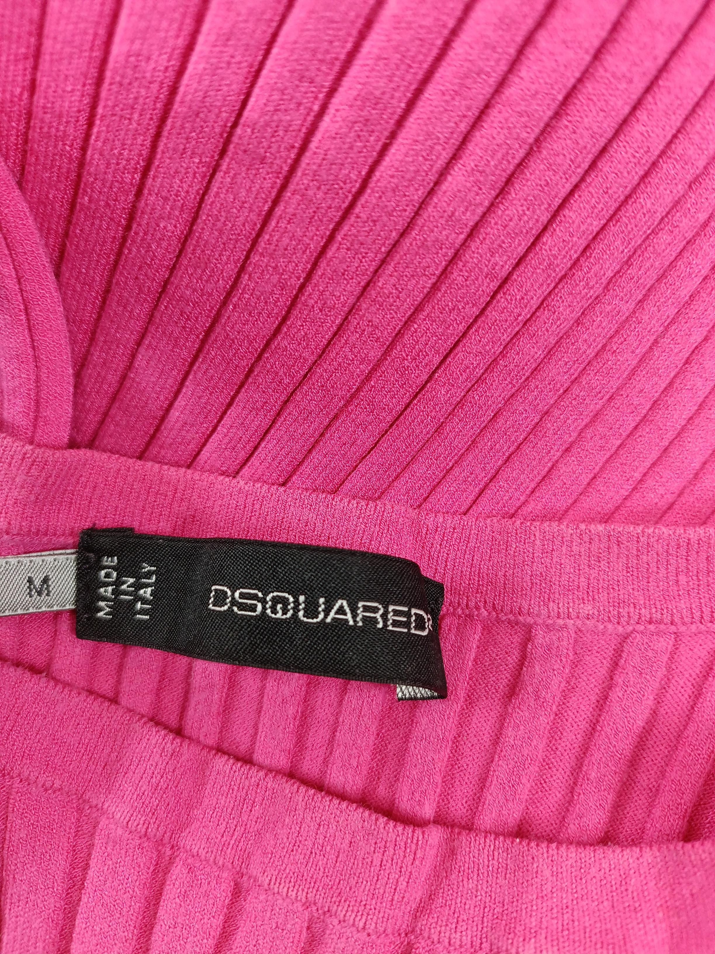 Dsquared2 Women's Top M Pink 100% Other Sleeveless Round Neck Jersey - Image 5