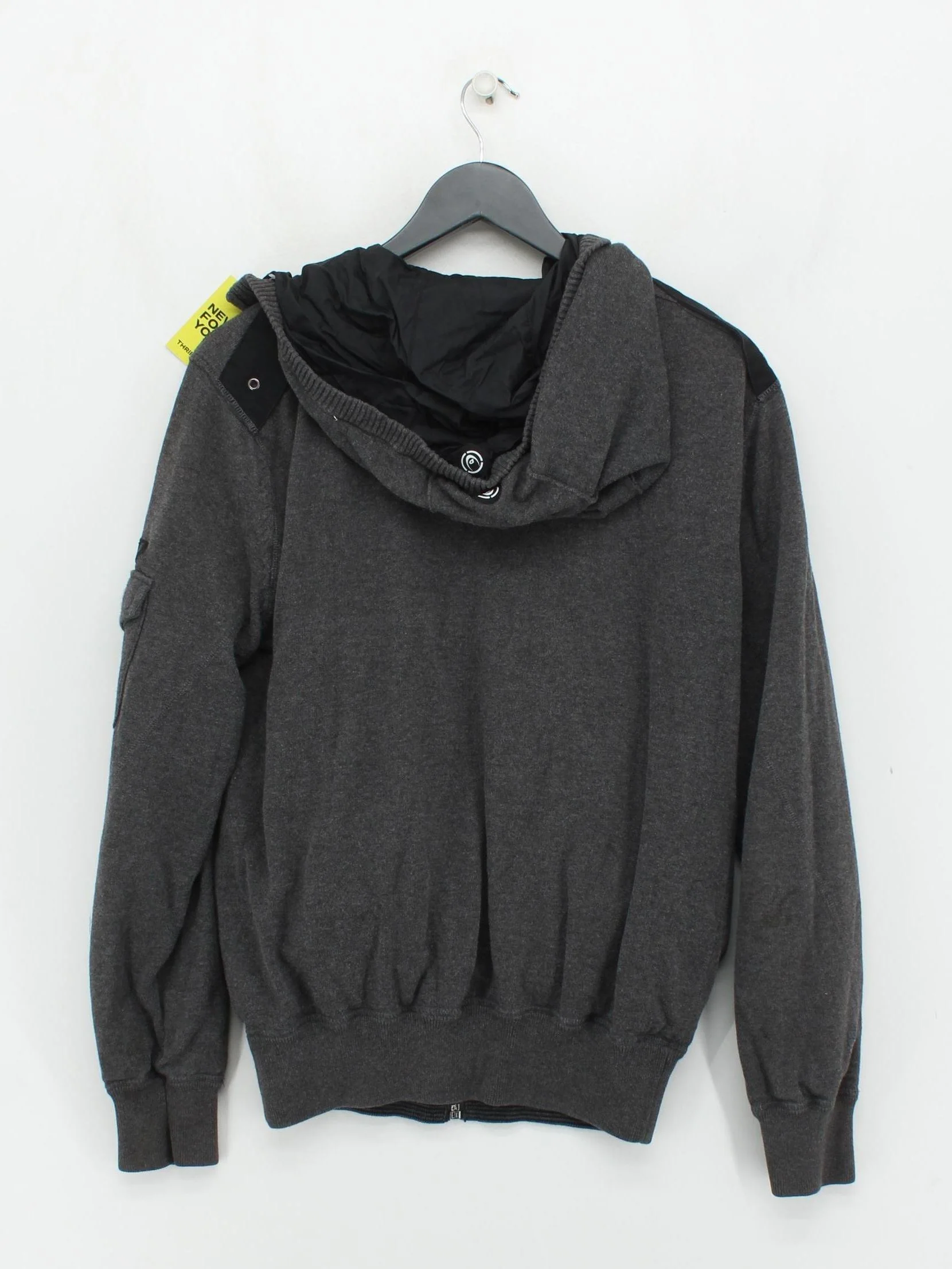 Duck And Cover Men's Hoodie M Grey Cotton with Nylon Pullover - Image 2