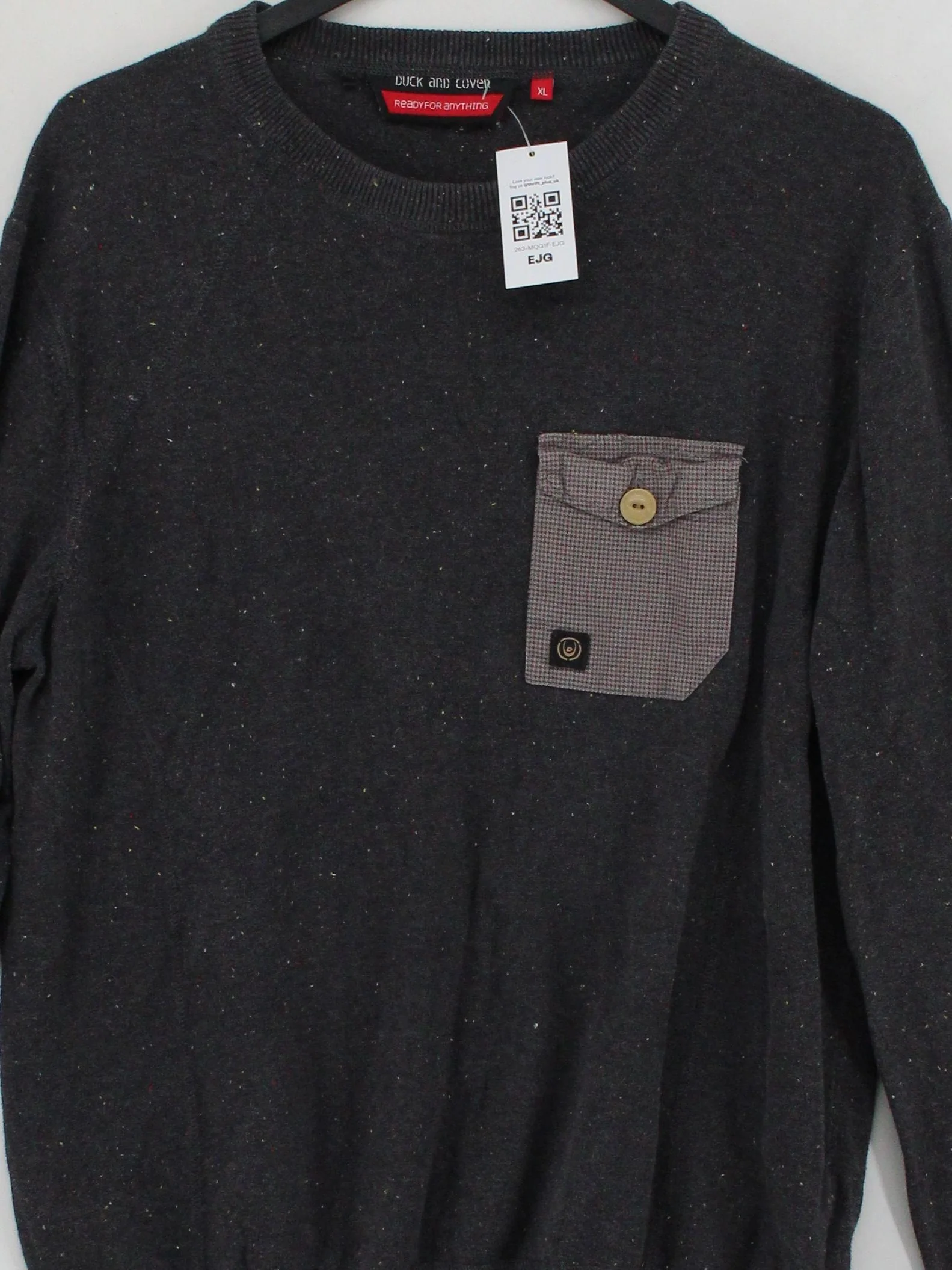Duck And Cover Men's Jumper M Blue 100% Other Round Neck Pullover - Image 3