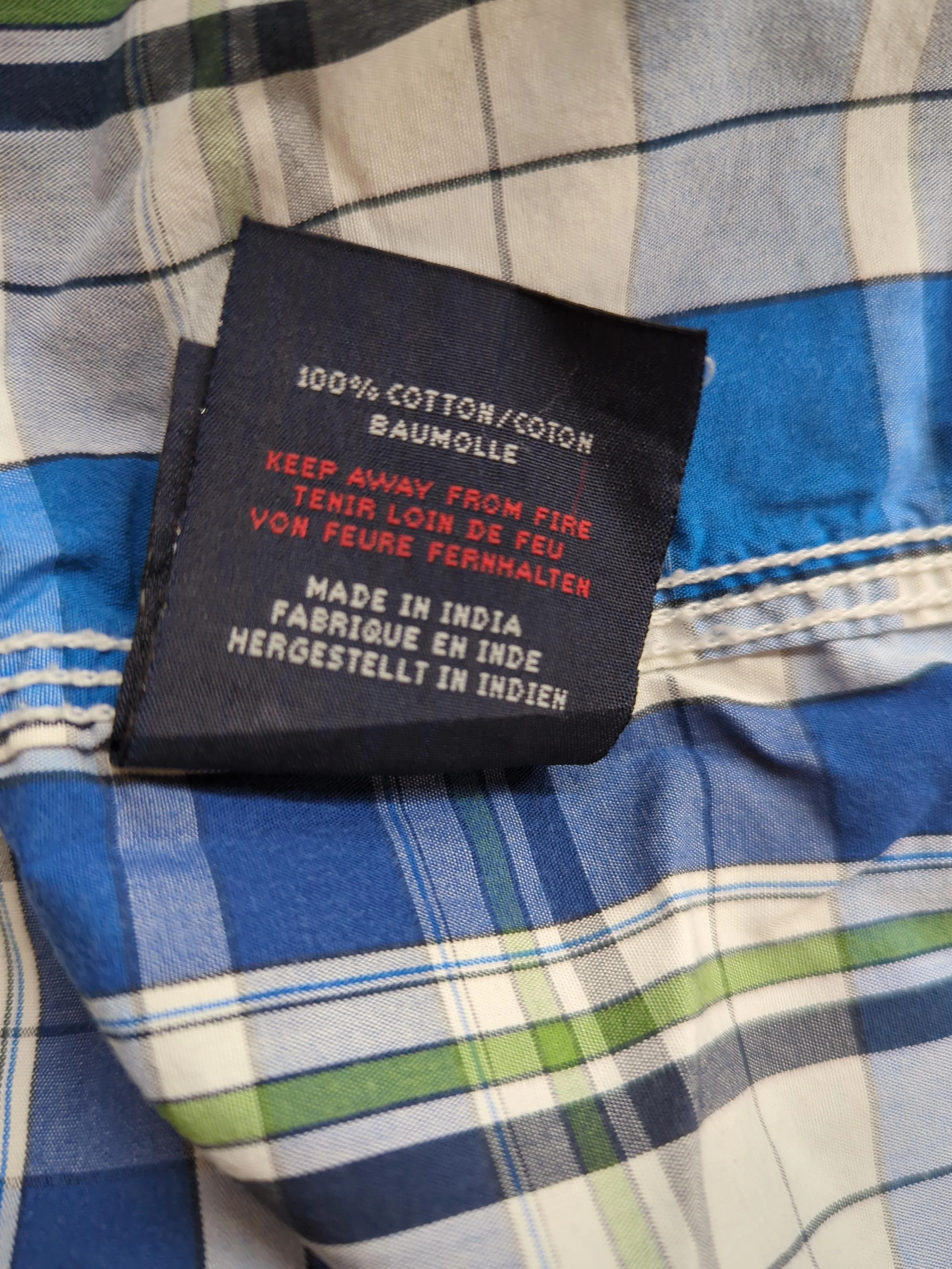 Duck And Cover Men's Shirt L Blue Checkered 100% Cotton Basic - Image 7