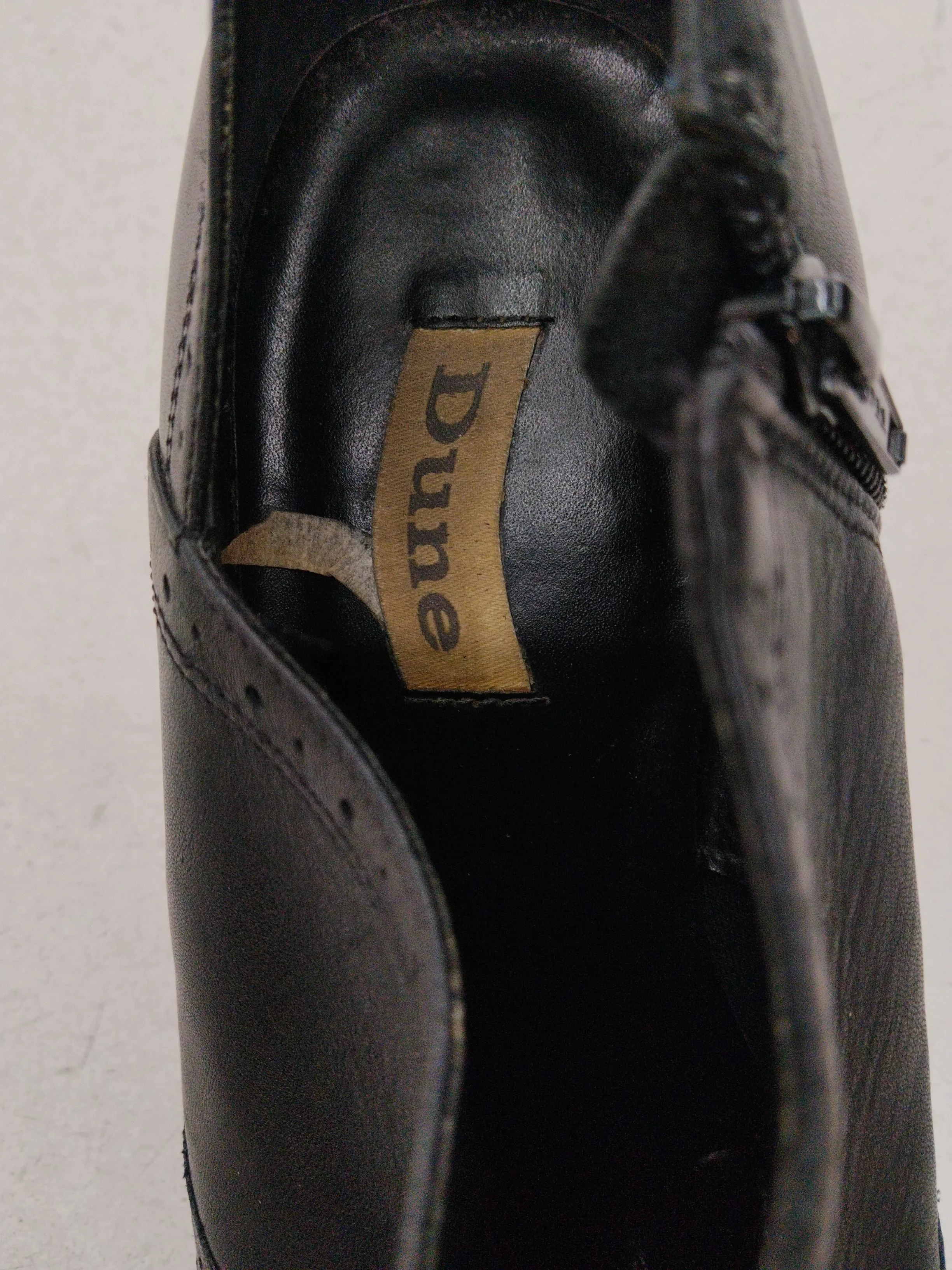 Dune Women's Boots UK 5 Black 100% Leather Combat - Image 6