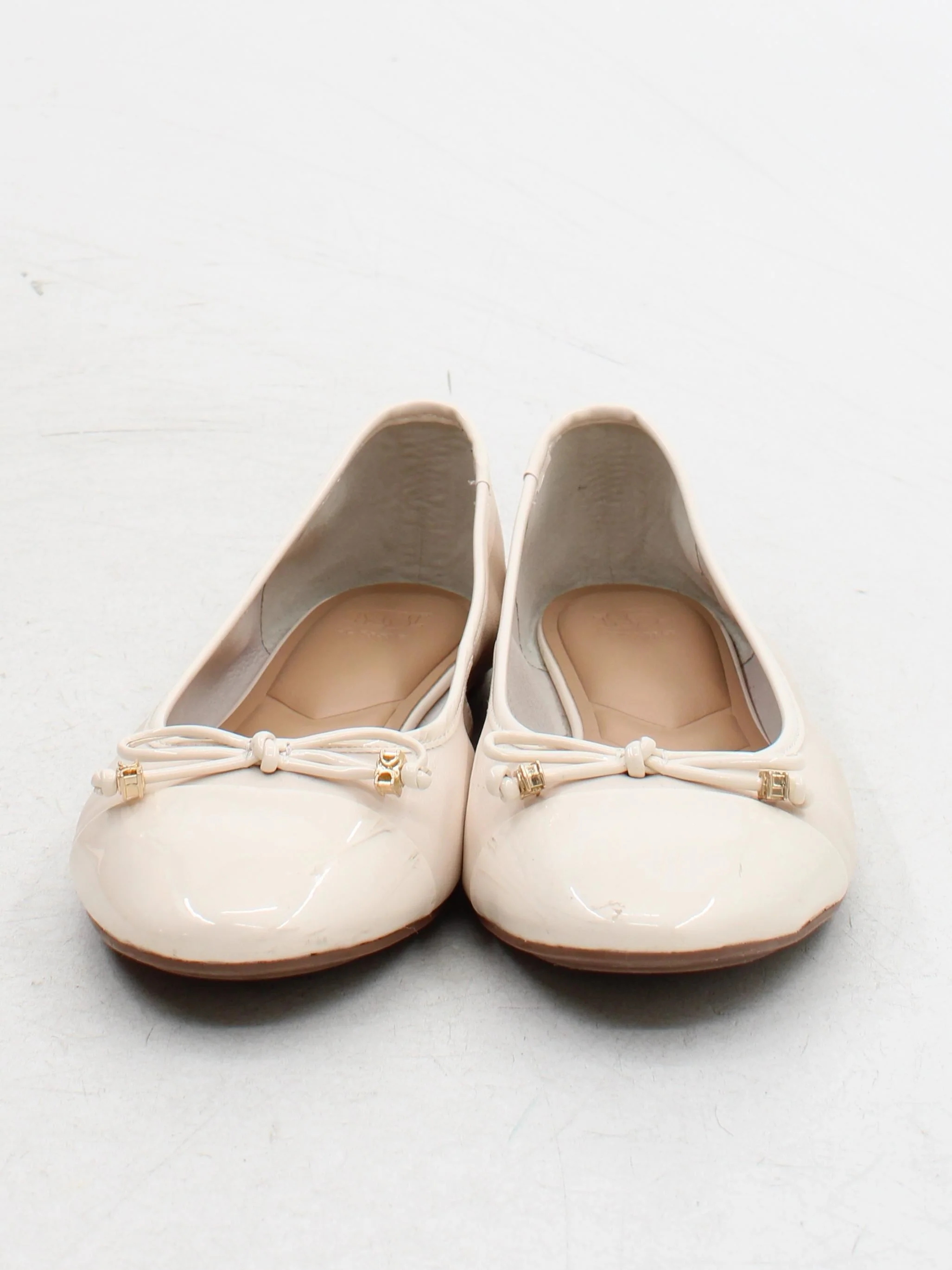 Dune Women's Flat Shoes UK 6.5 Cream 100% Faux Leather Ballet - Image 2