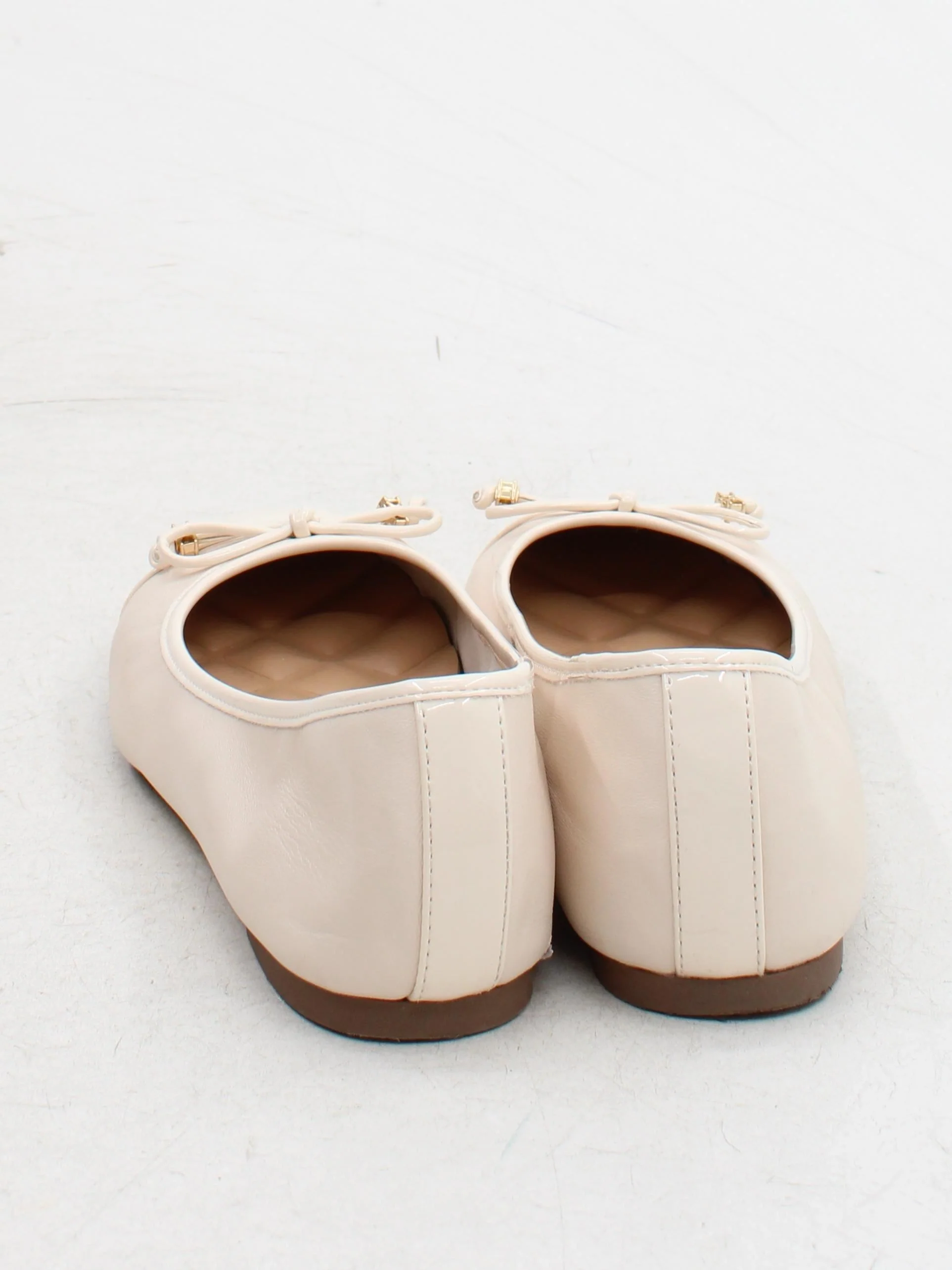 Dune Women's Flat Shoes UK 6.5 Cream 100% Faux Leather Ballet - Image 3