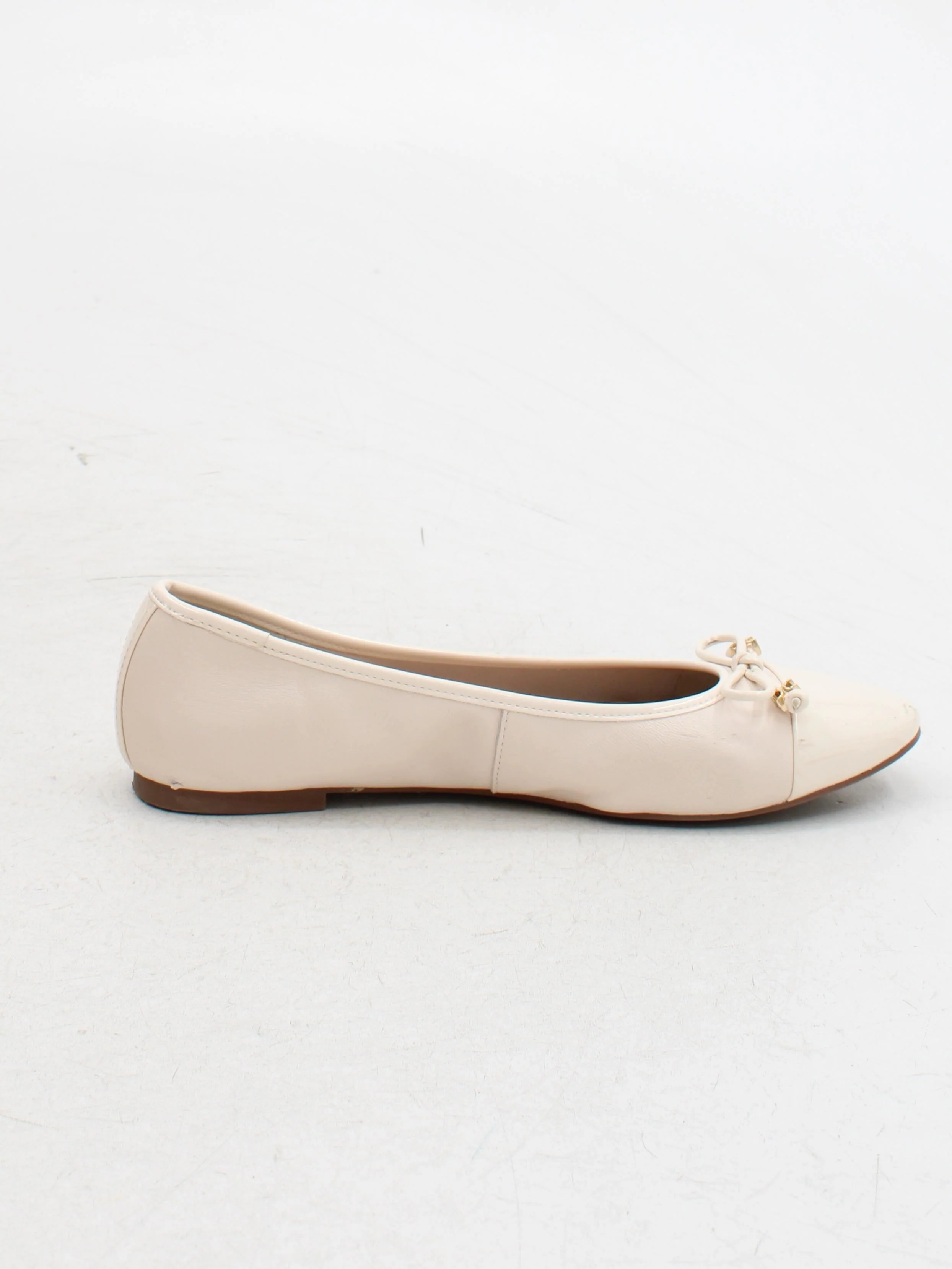 Dune Women's Flat Shoes UK 6.5 Cream 100% Faux Leather Ballet - Image 5