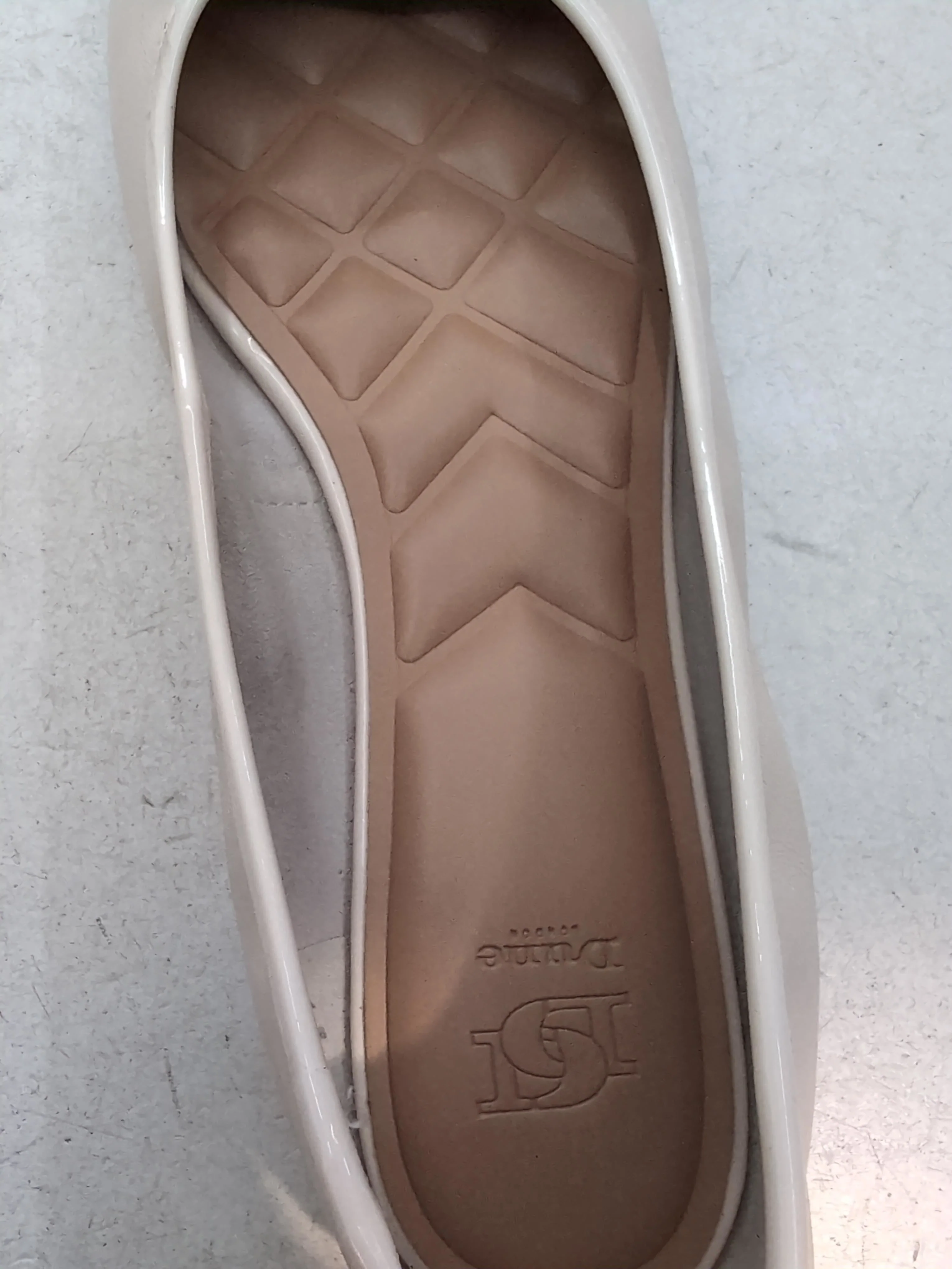 Dune Women's Flat Shoes UK 6.5 Cream 100% Faux Leather Ballet - Image 6