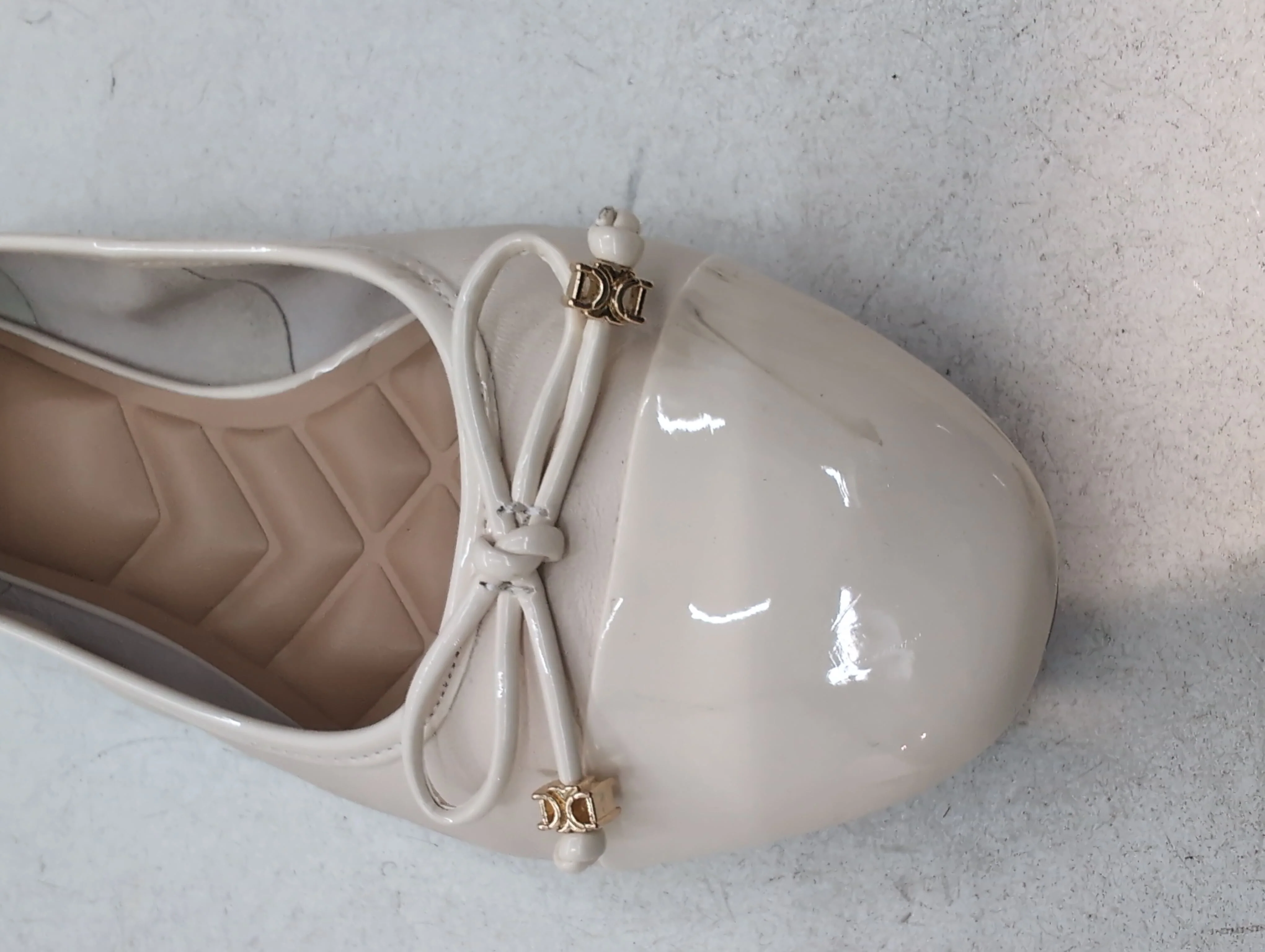 Dune Women's Flat Shoes UK 6.5 Cream 100% Faux Leather Ballet - Image 8