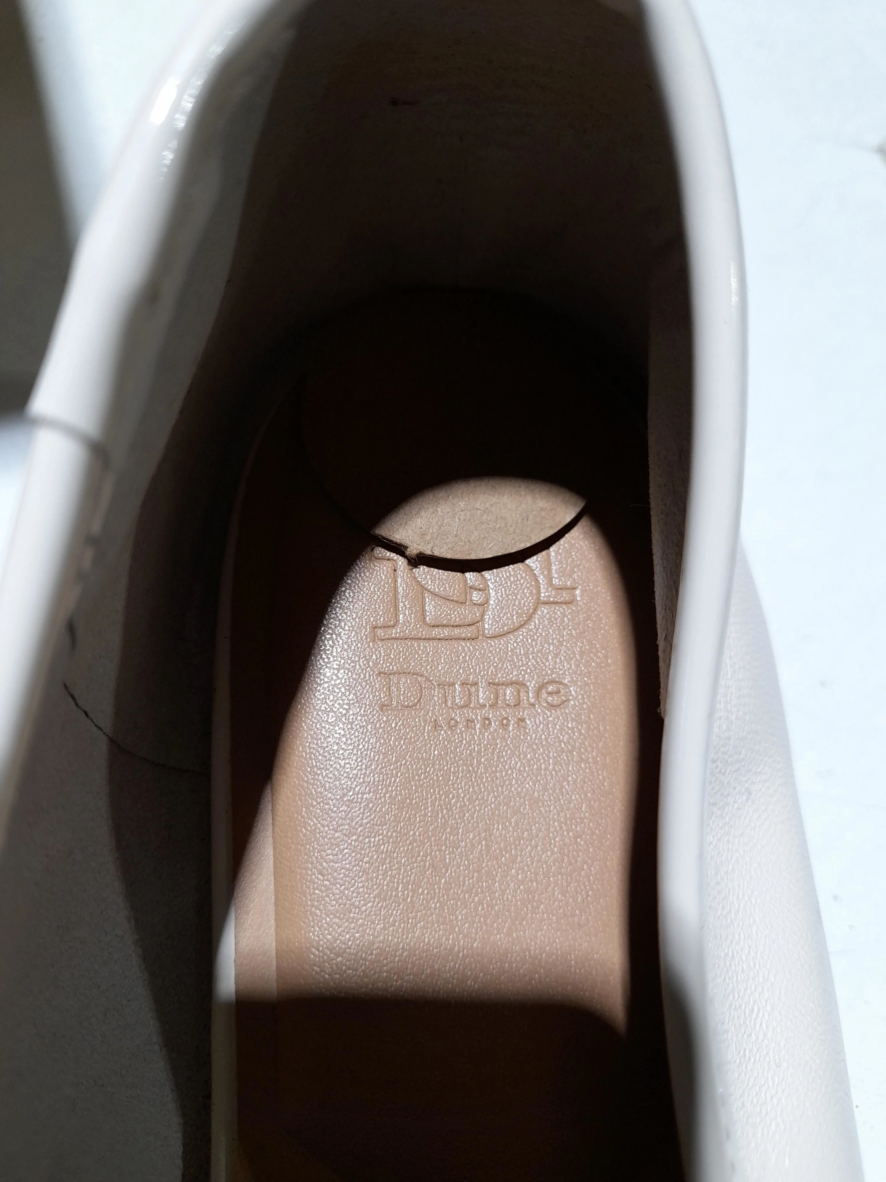 Dune Women's Flat Shoes UK 6.5 Cream 100% Faux Leather Ballet - Image 9