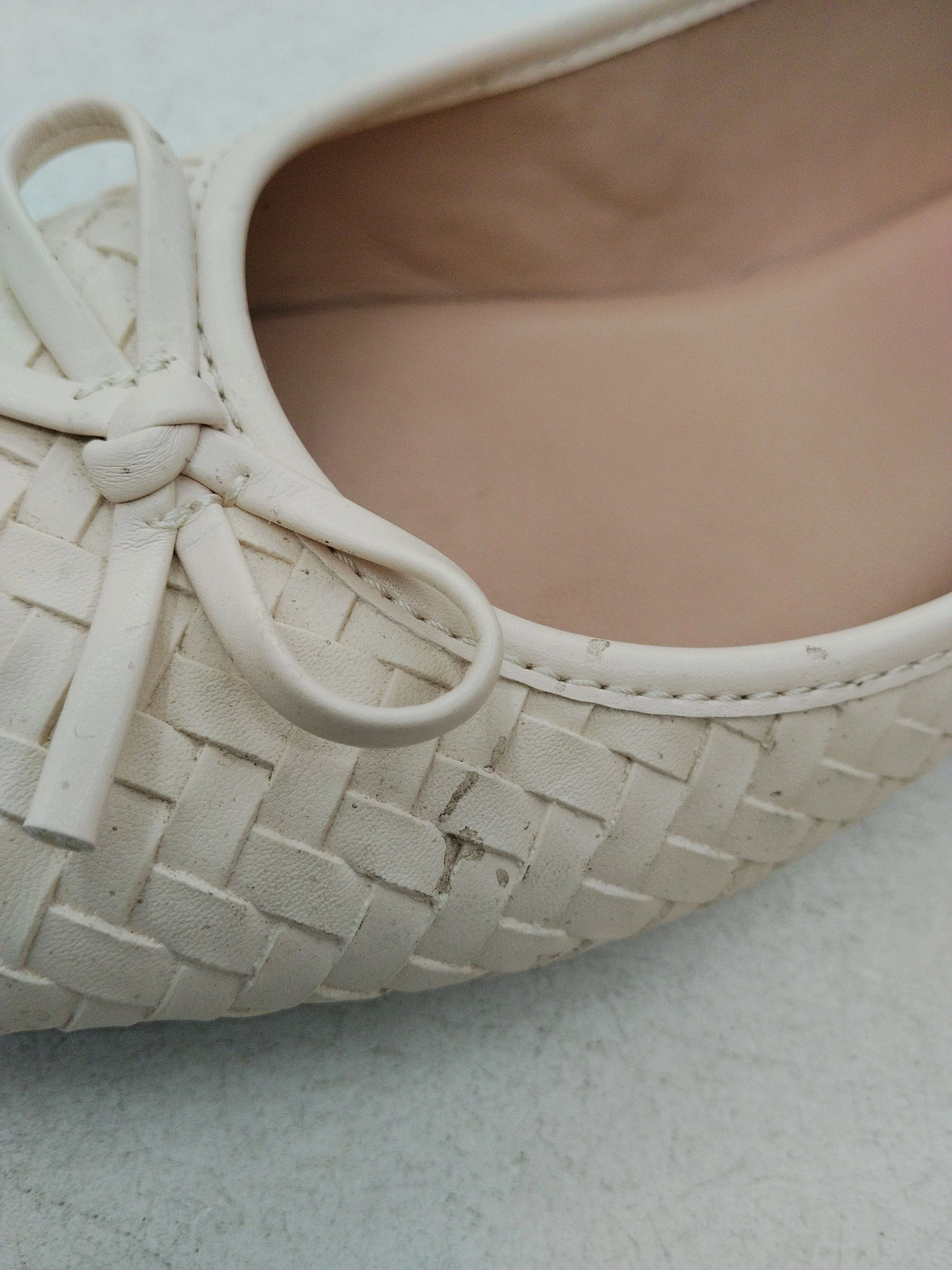 Dune Women's Flat Shoes UK 6 Cream 100% Faux Leather Ballet - Image 8