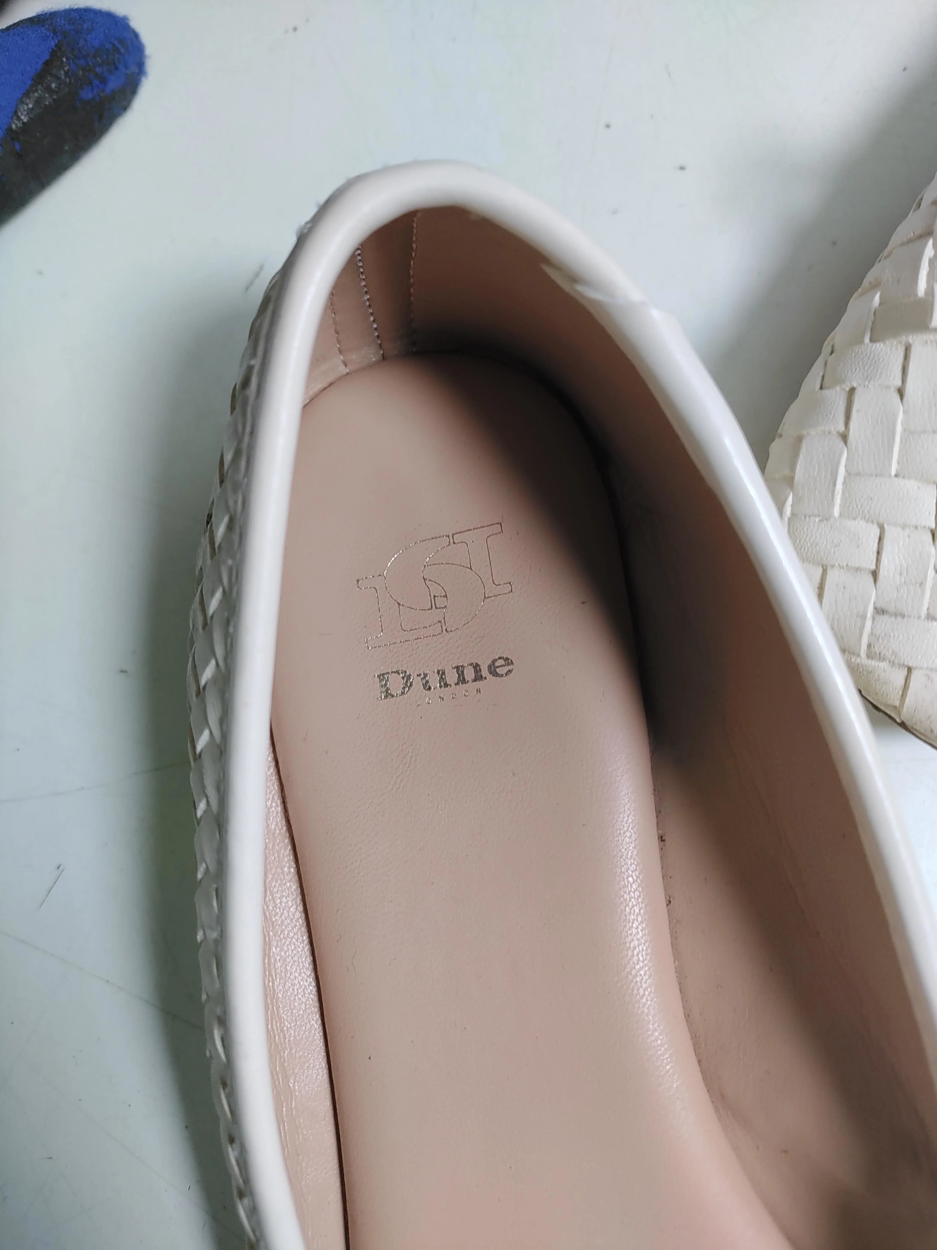 Dune Women's Flat Shoes UK 6 Cream 100% Faux Leather Ballet - Image 9