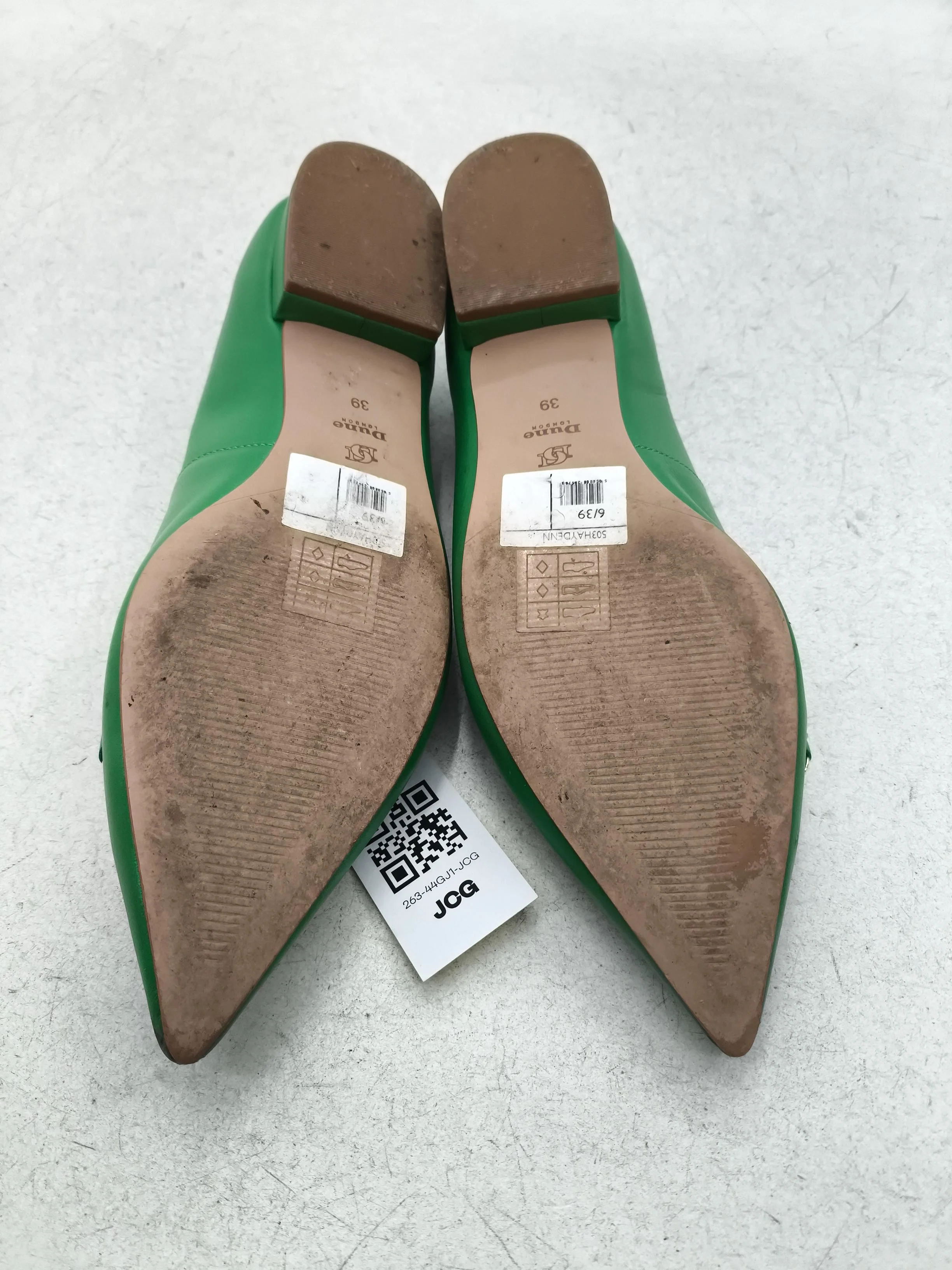 Dune Women's Flat Shoes UK 6 Green 100% Leather Ballet - Image 6