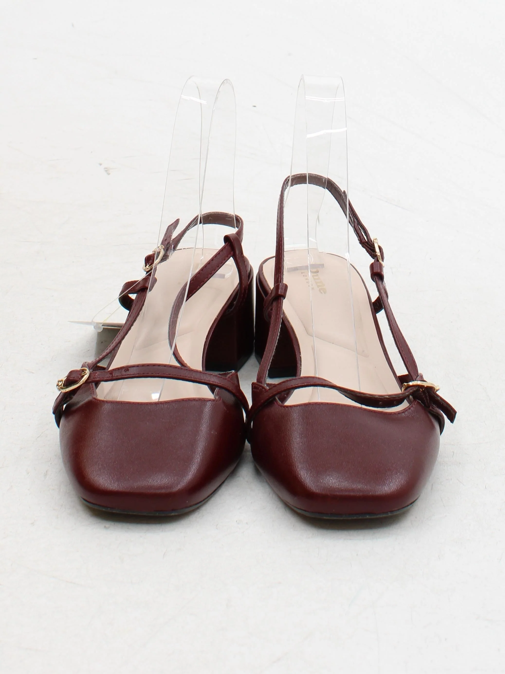Dune Women's Flat Shoes UK 6 Red 100% Faux Leather Mary Jane - Image 2