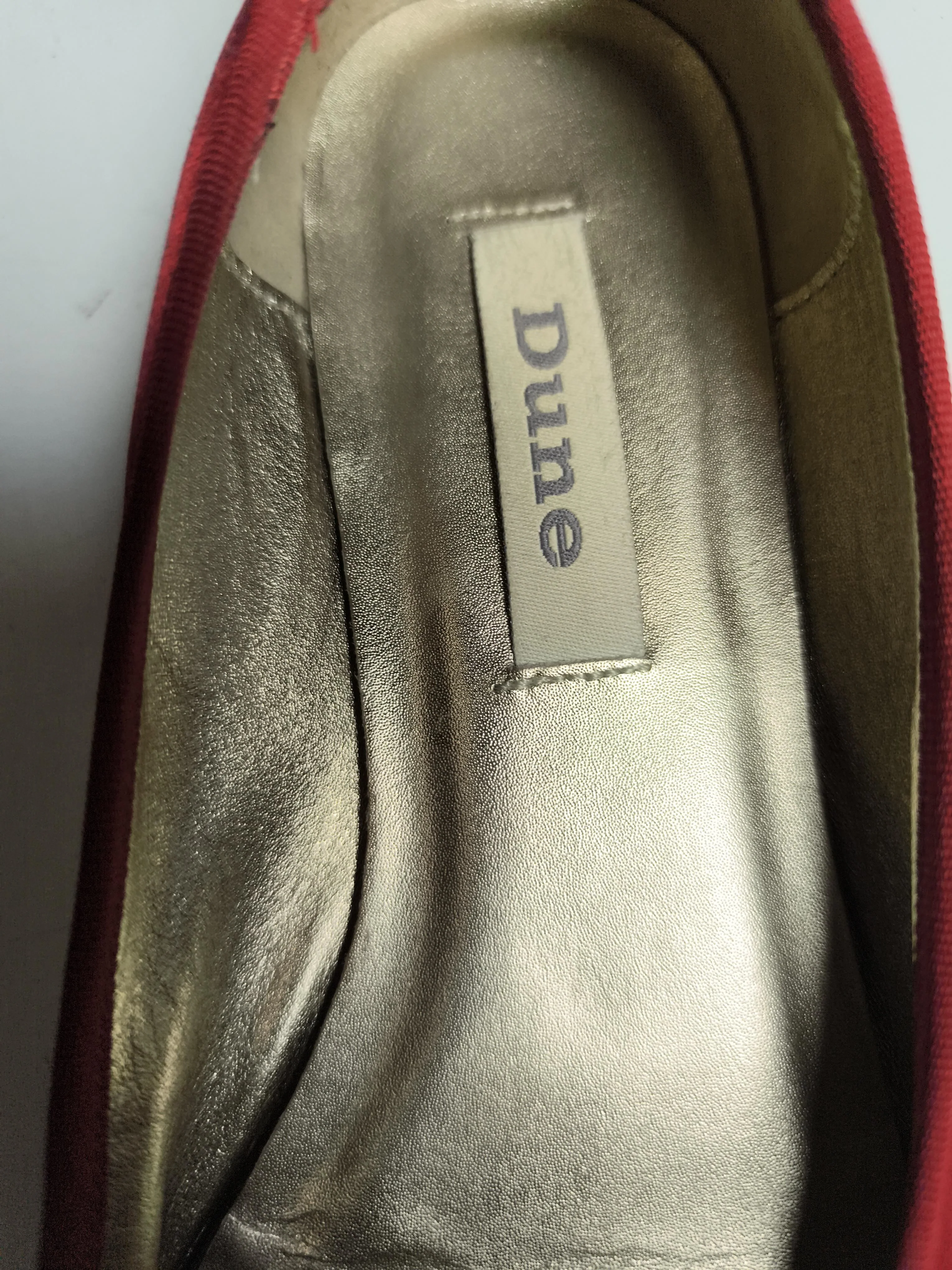 Dune Women's Flat Shoes UK 6 Red 100% Other Ballet - Image 9
