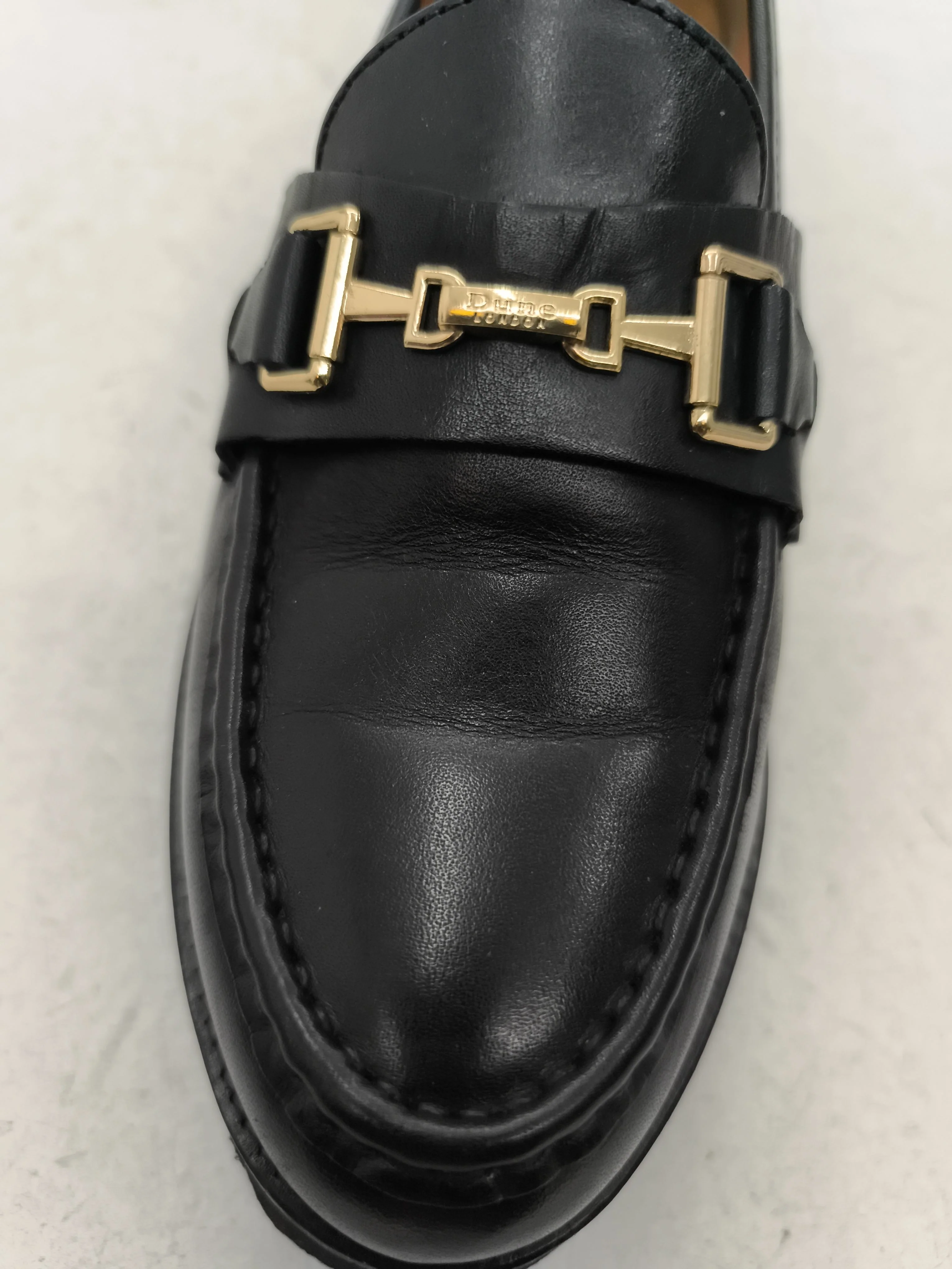 Dune Women's Flat Shoes UK 7 Black 100% Leather Loafer - Image 8
