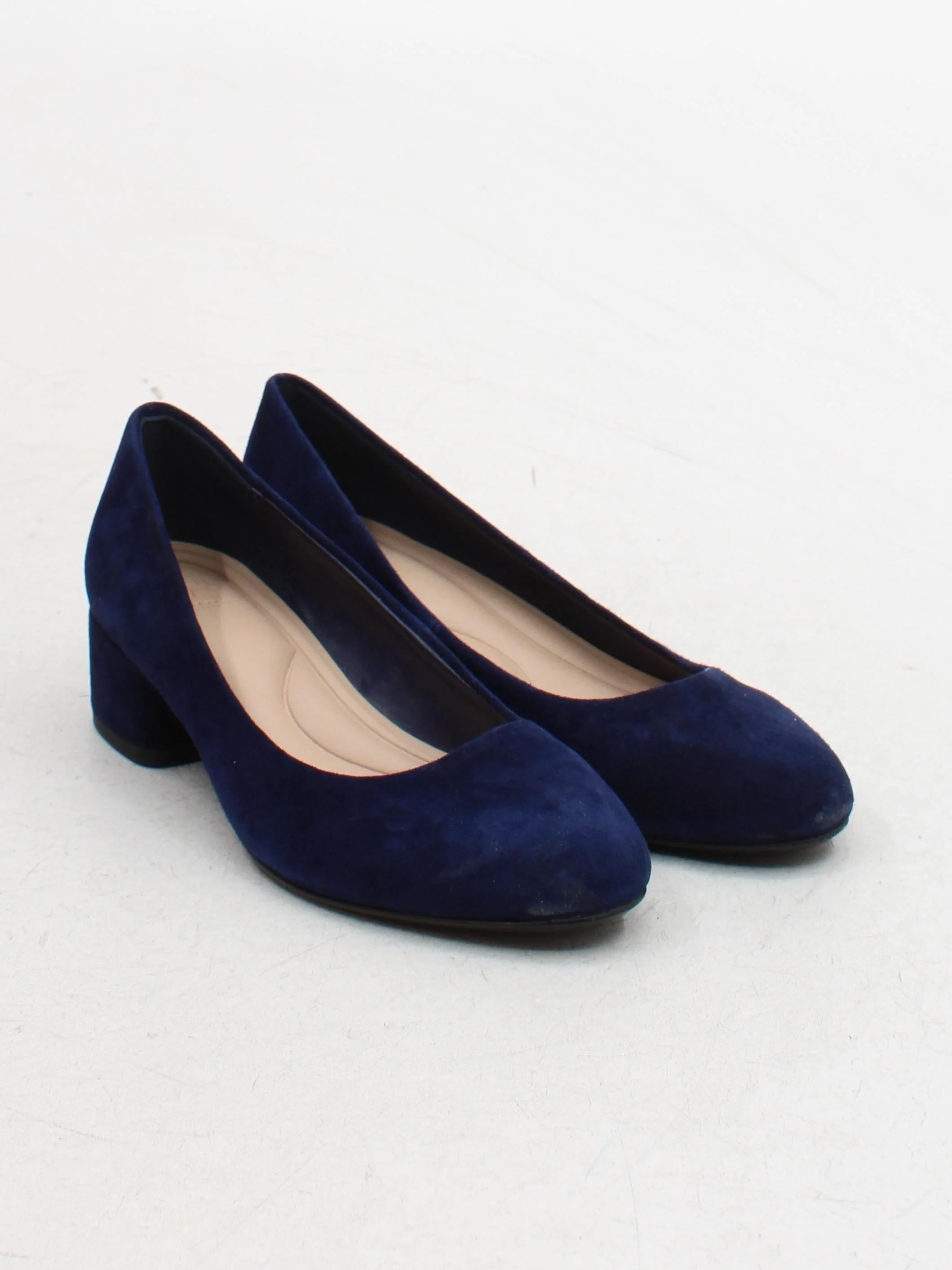 Dune Women's Heels UK 2 Blue 100% Suede Court - Image 4
