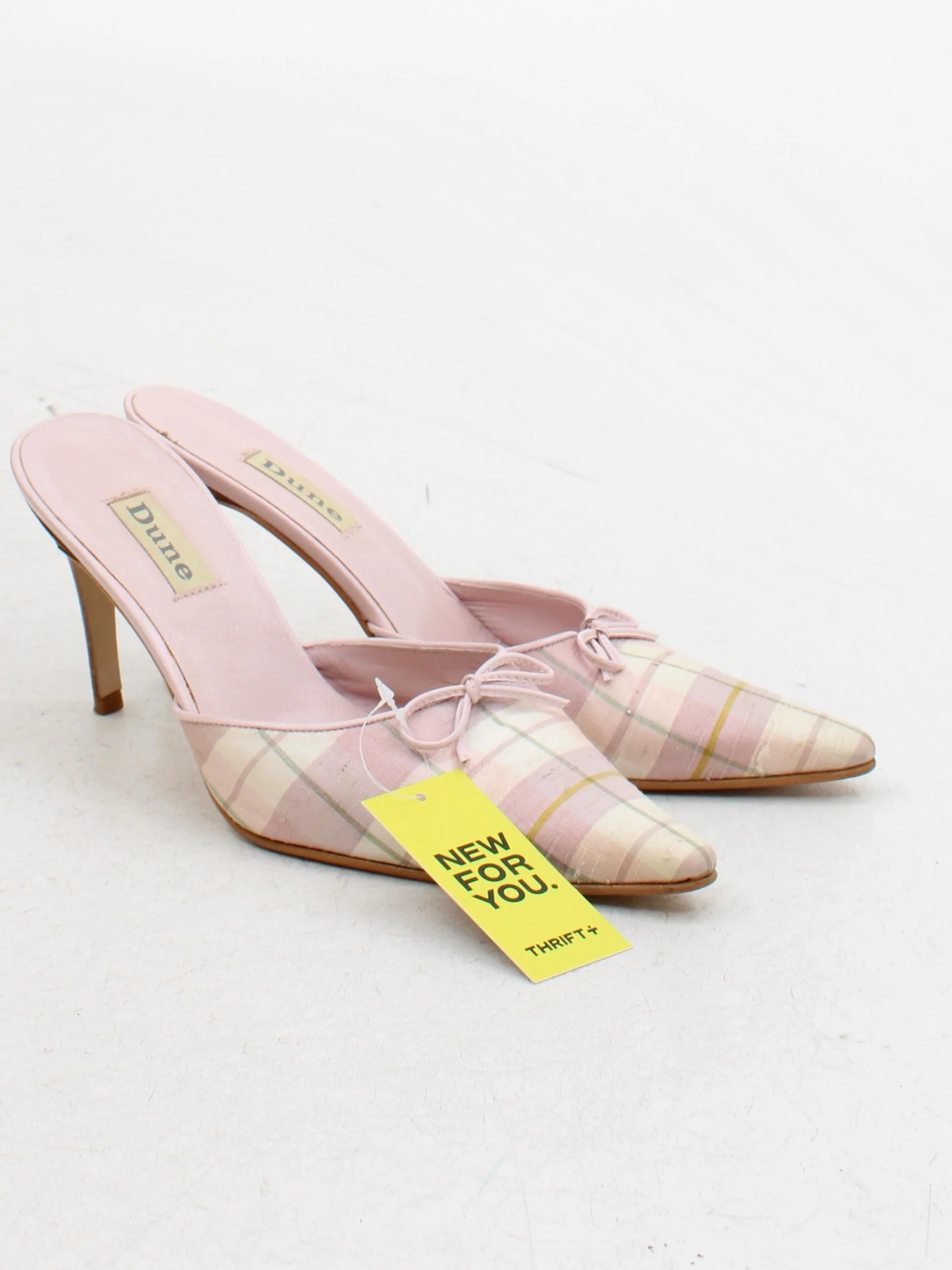 Dune Women's Heels UK 5 Pink Checkered 100% Other Mule - Image 4