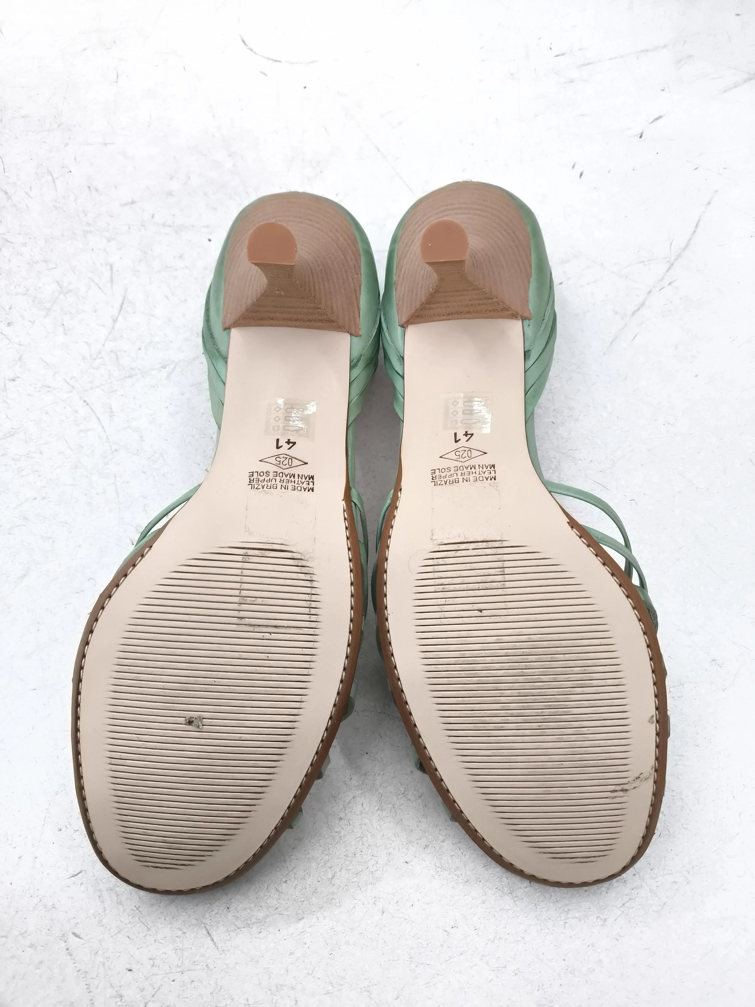 Dune Women's Heels UK 7 Green Leather with Other Court - Image 7
