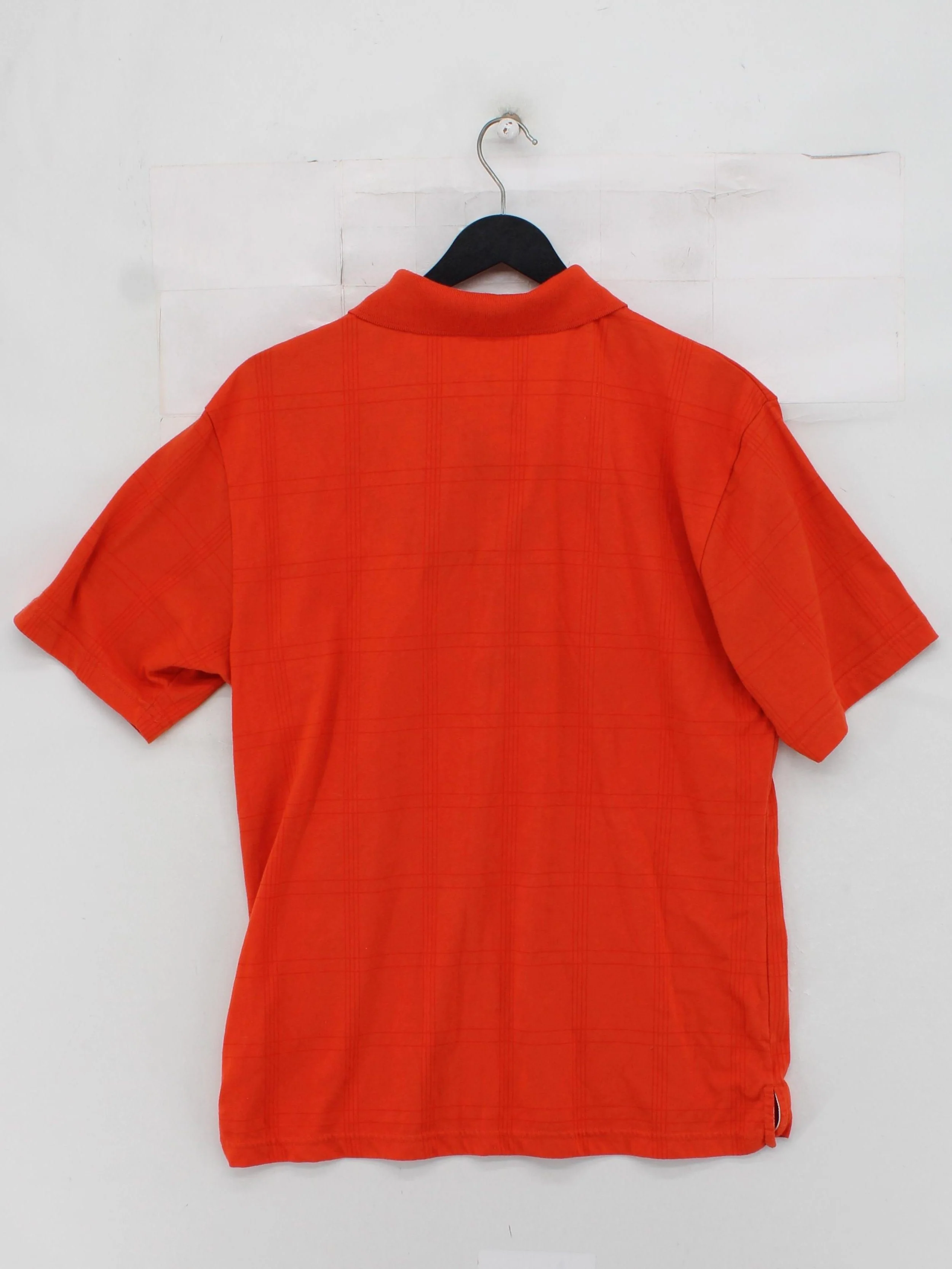 Dunlop Men's Polo M Orange Checkered Polyester with Cotton Basic - Image 2