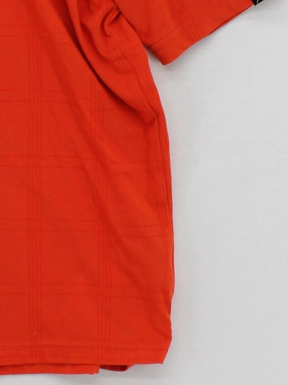 Dunlop Men's Polo M Orange Checkered Polyester with Cotton Basic - Image 4
