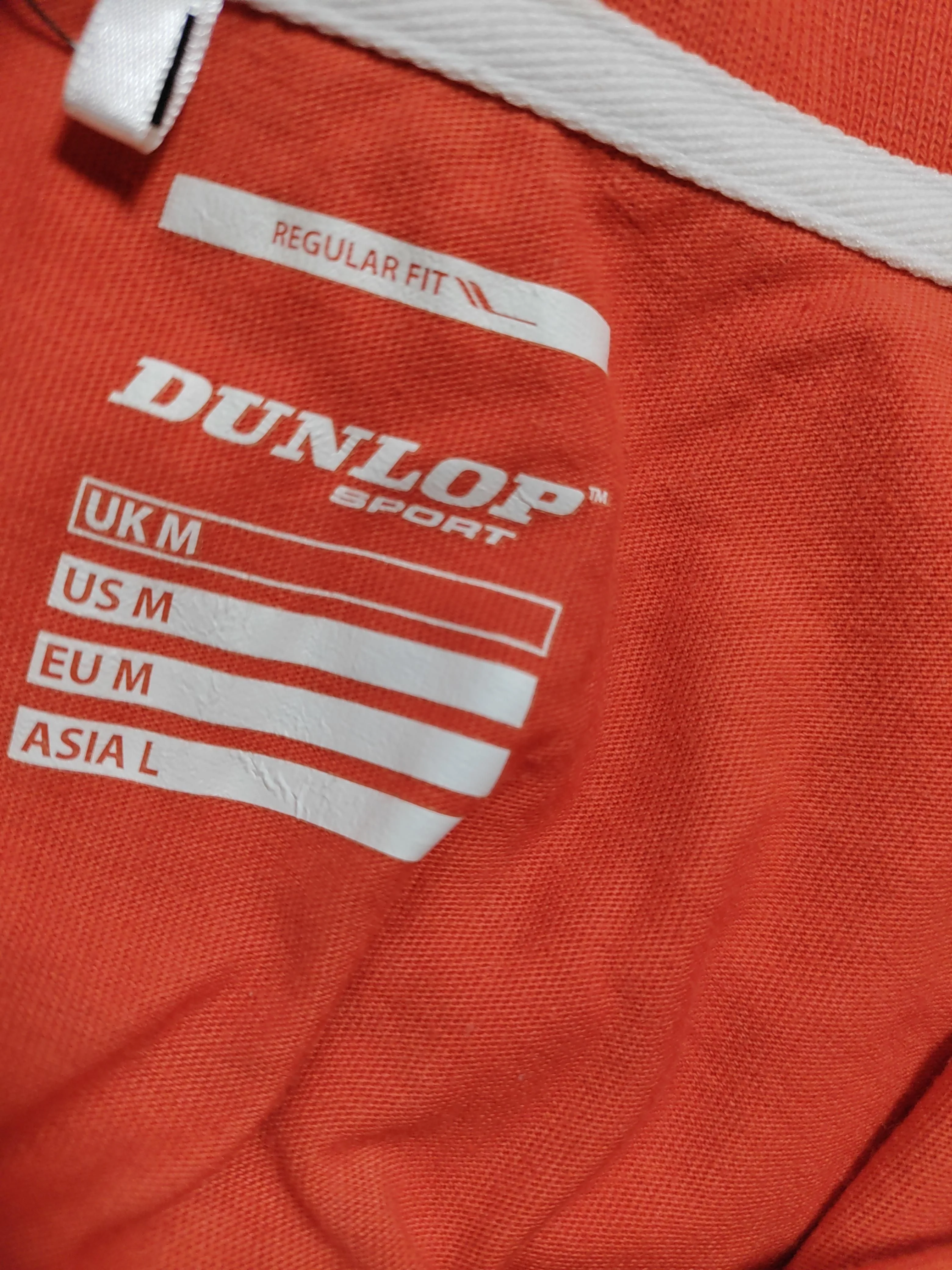 Dunlop Men's Polo M Orange Checkered Polyester with Cotton Basic - Image 5
