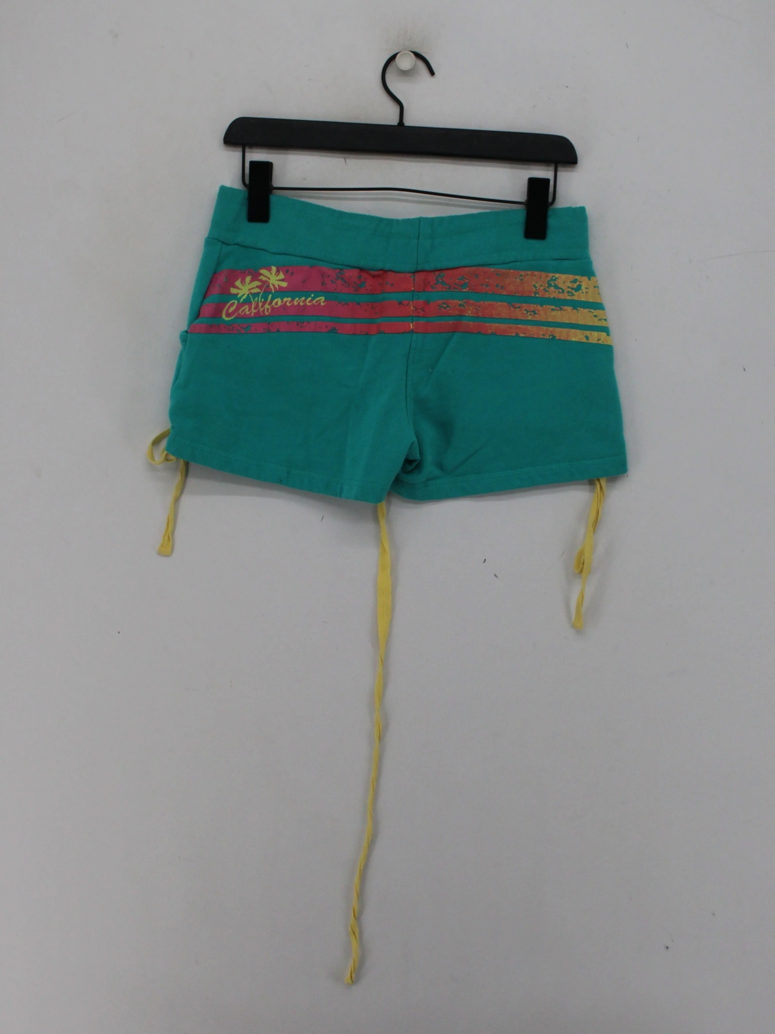 Dunlop Women's Shorts UK 12 Green Graphic Cotton with Polyester Sweat - Image 2