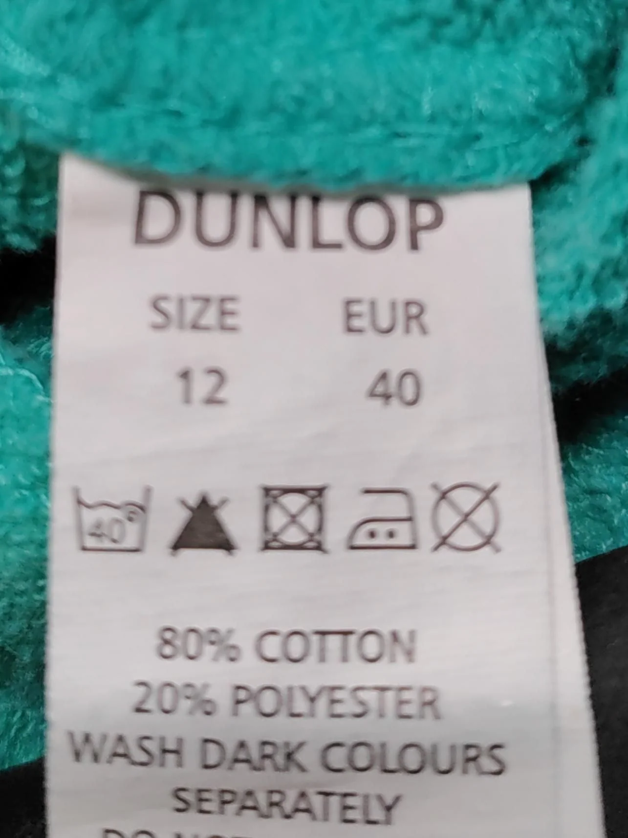 Dunlop Women's Shorts UK 12 Green Graphic Cotton with Polyester Sweat - Image 5