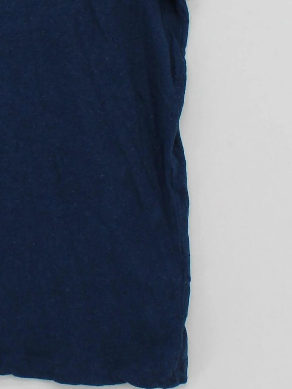 Each X Other Men's Polo M Blue Cotton with Linen Basic - Image 4