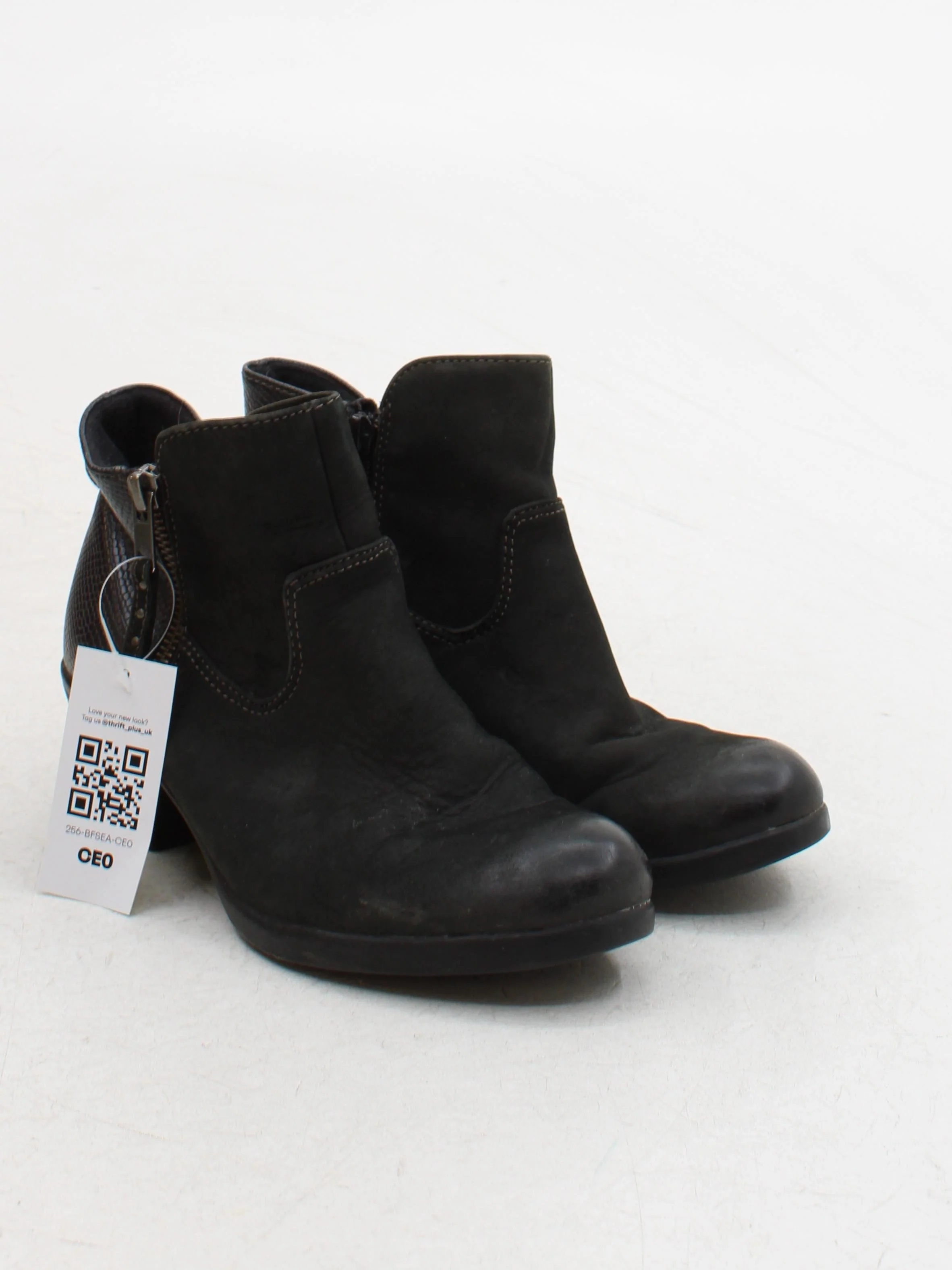 Earth Spirit Women's Boots UK 4 Black 100% Suede Combat - Image 4