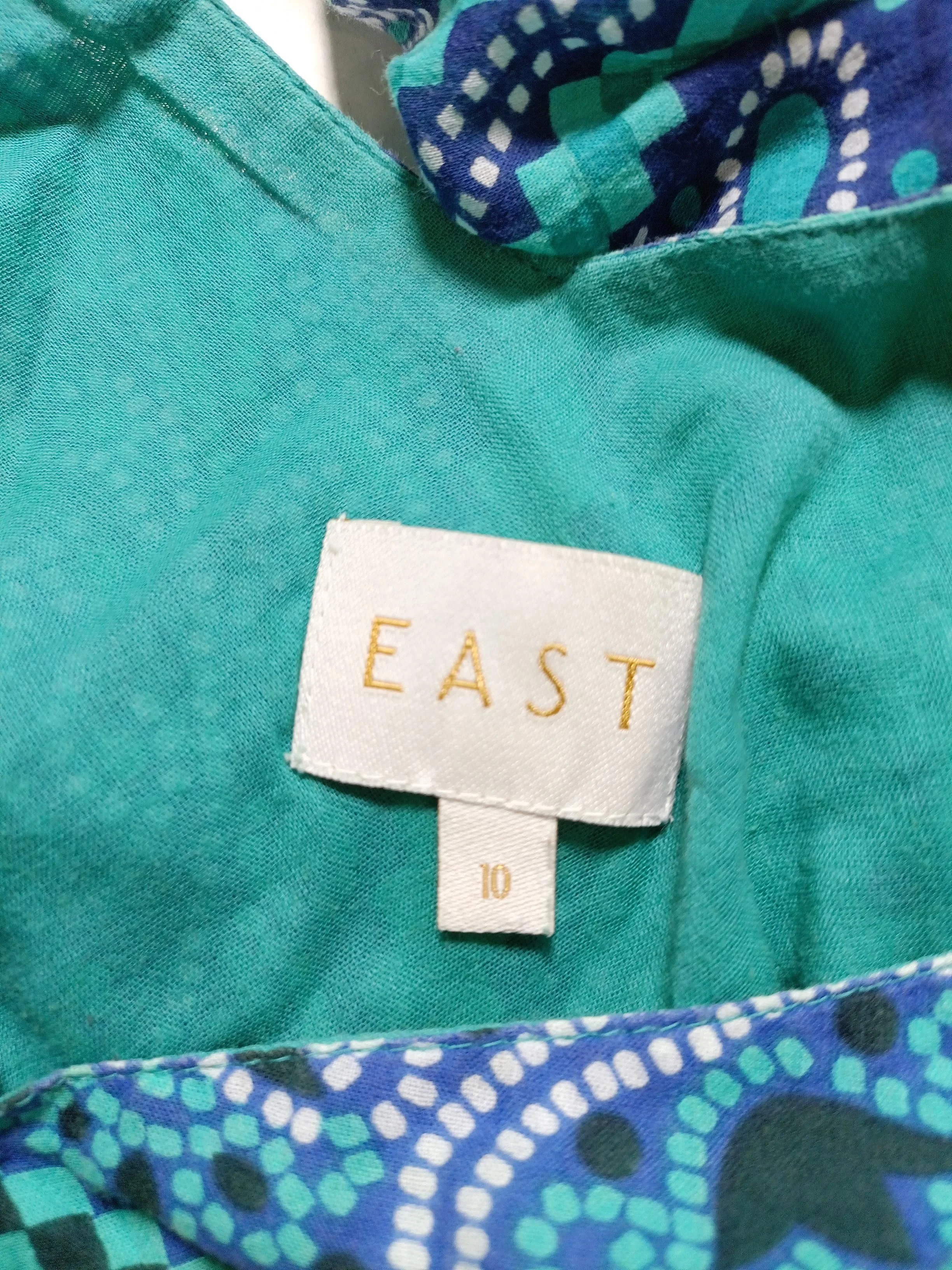 East A-Line Midi Dress UK10 in Blue - Image 5