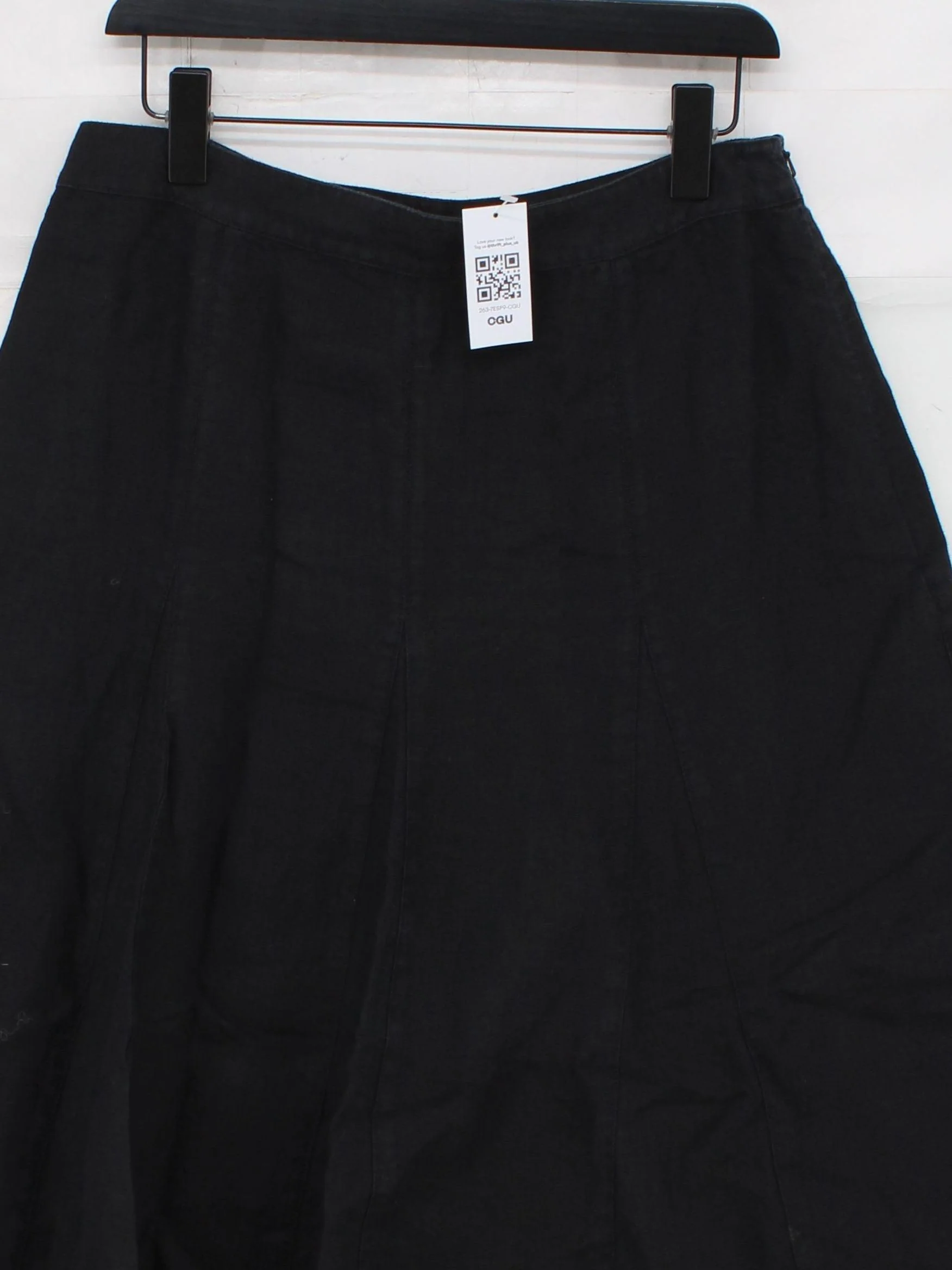East Women's Maxi Skirt UK 12 Black 100% Linen Long Maxi - Image 3