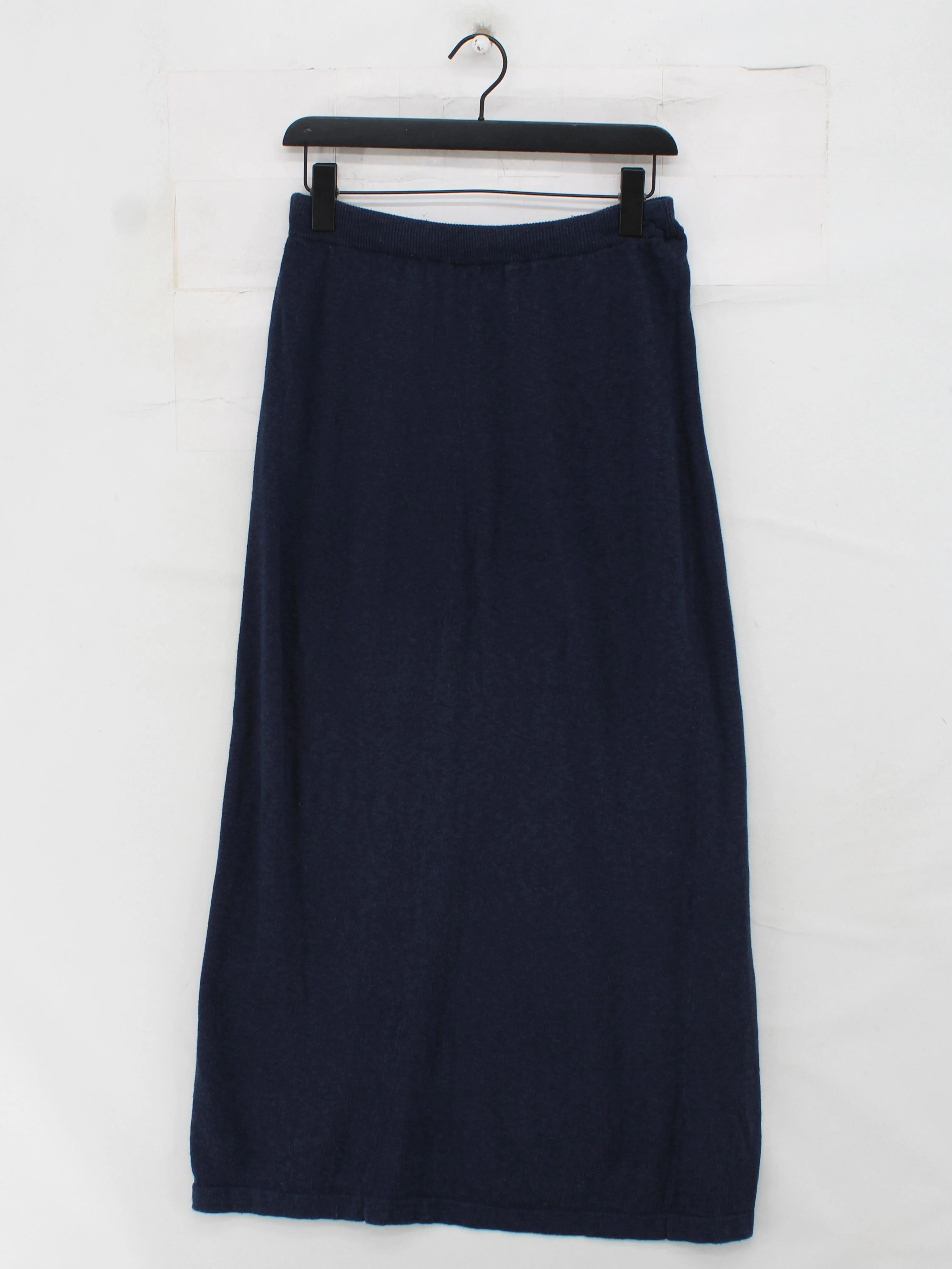 East Women's Midi Skirt M Blue Linen with Cotton Midi Straight & Pencil - Image 2