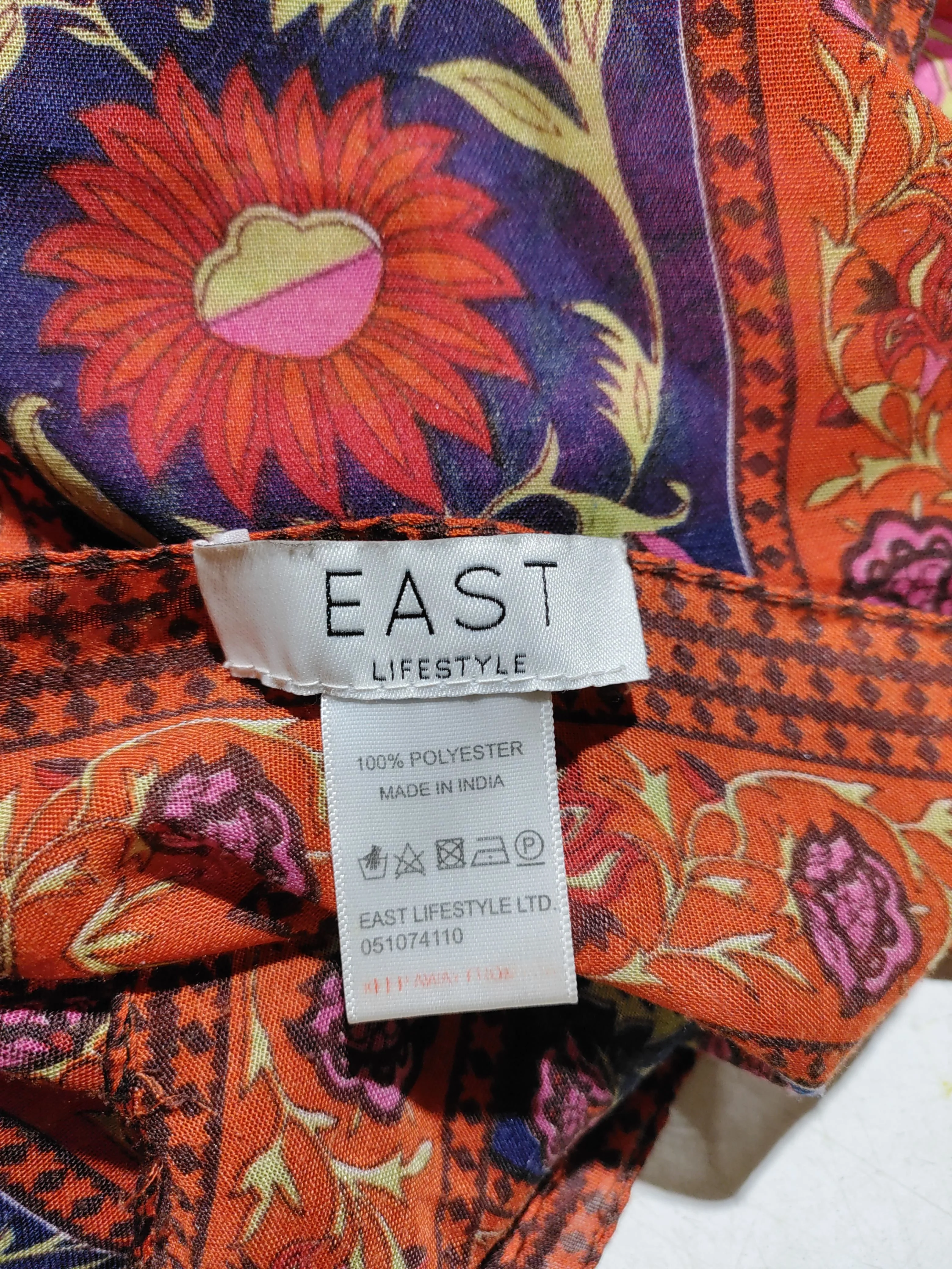 East Women's Scarf Multi Floral 100% Polyester Rectangle Scarf - Image 6