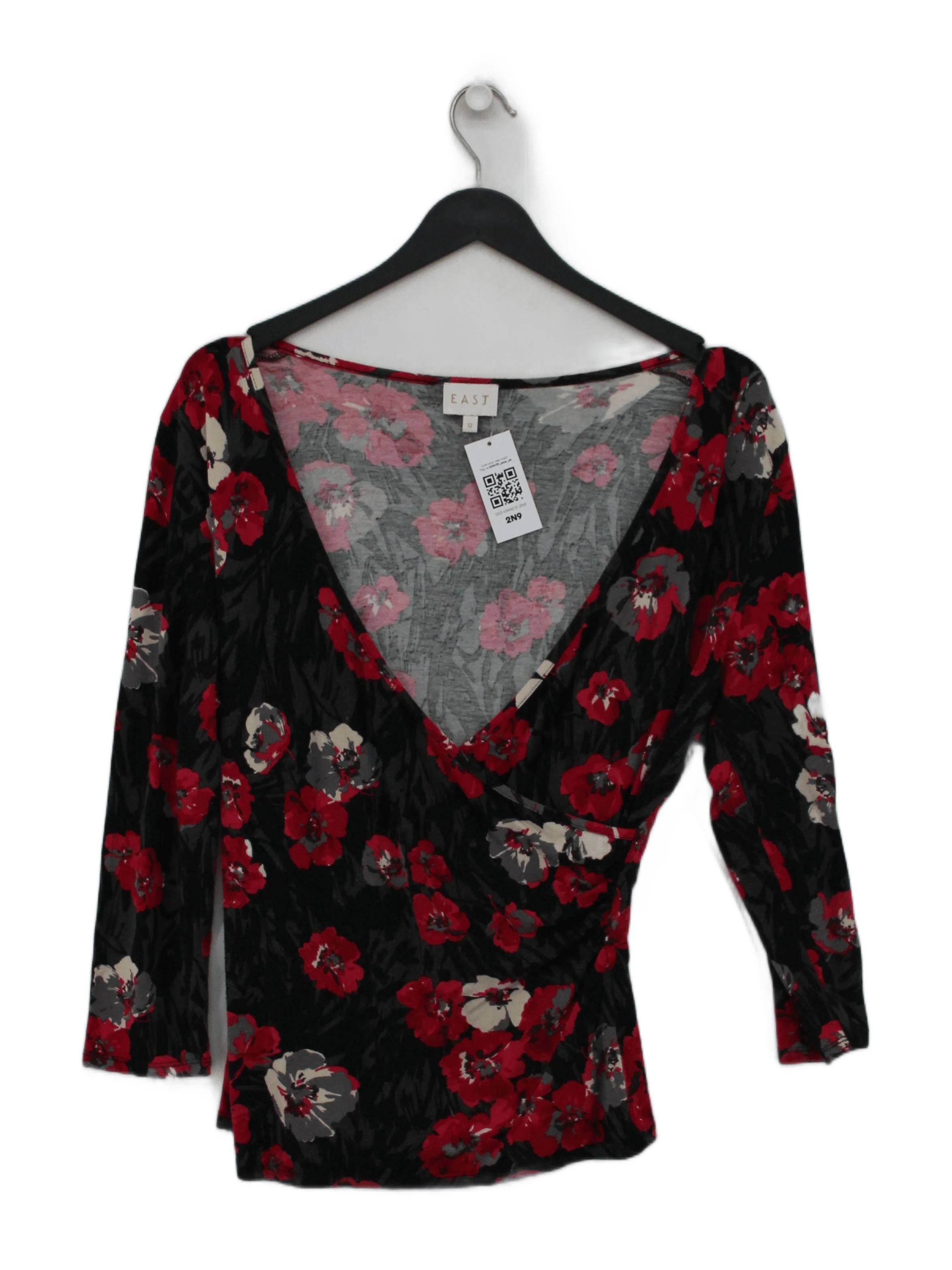 East Women's Top UK 12 Black Viscose with Elastane Basic