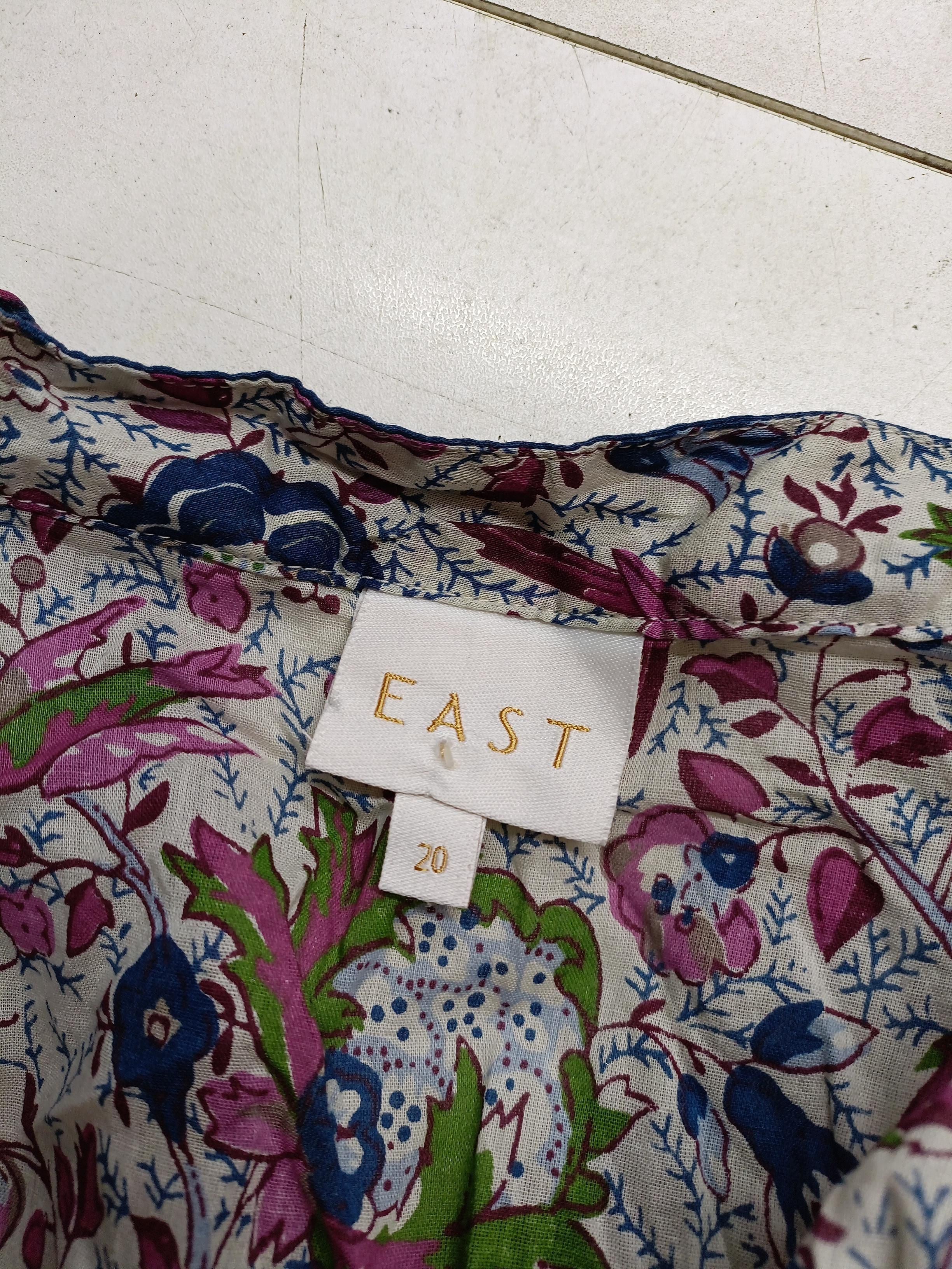 East Women's Top UK 20 Multi Floral 100% Other Sleeveless V-Neck Basic - Image 5