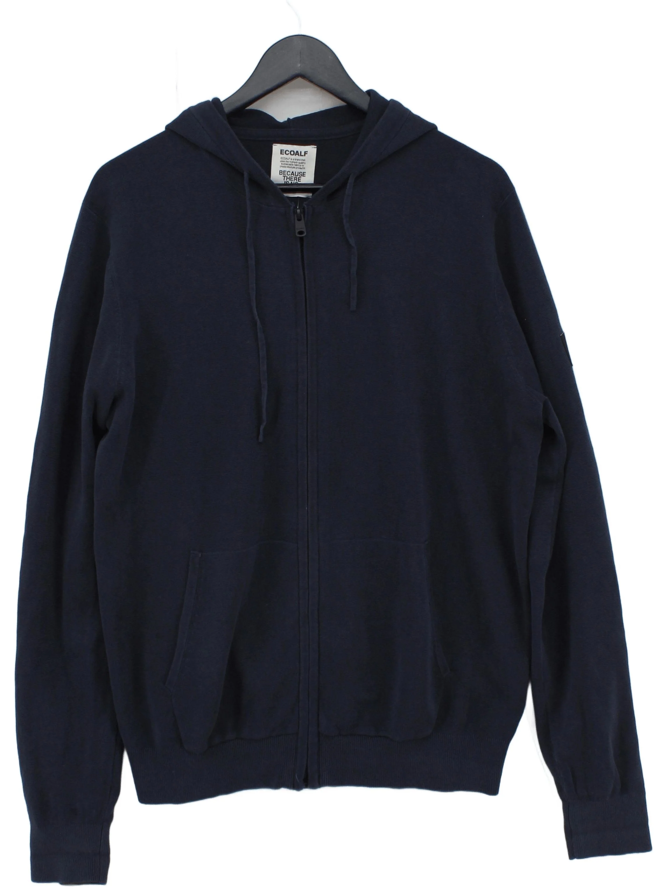 Ecoalf Men's Hoodie XL Blue Cotton with Linen Pullover