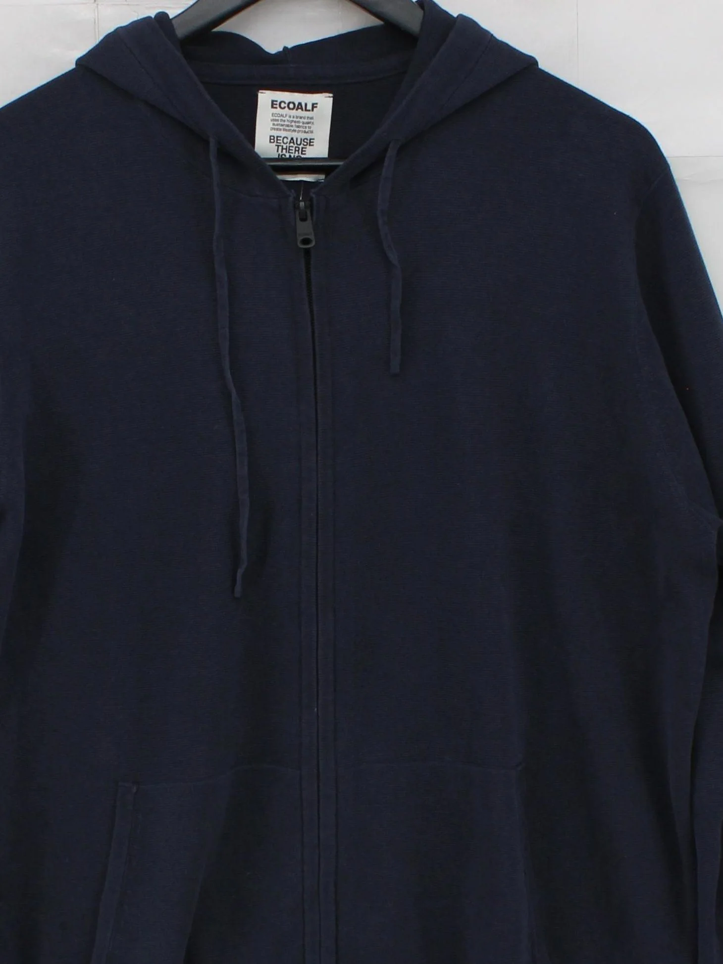 Ecoalf Men's Hoodie XL Blue Cotton with Linen Pullover - Image 3