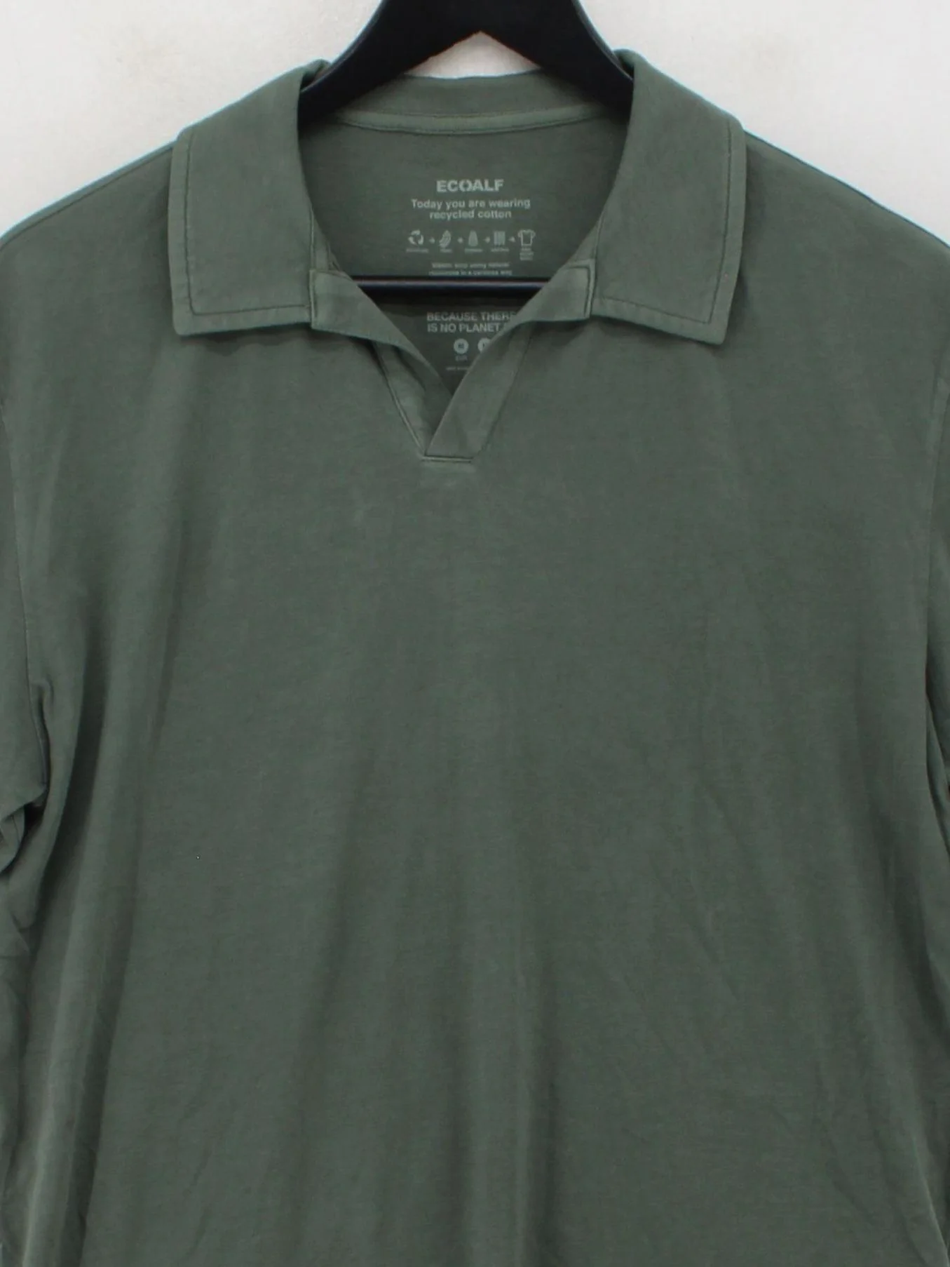Ecoalf Men's Polo M Green 100% Cotton Basic - Image 3