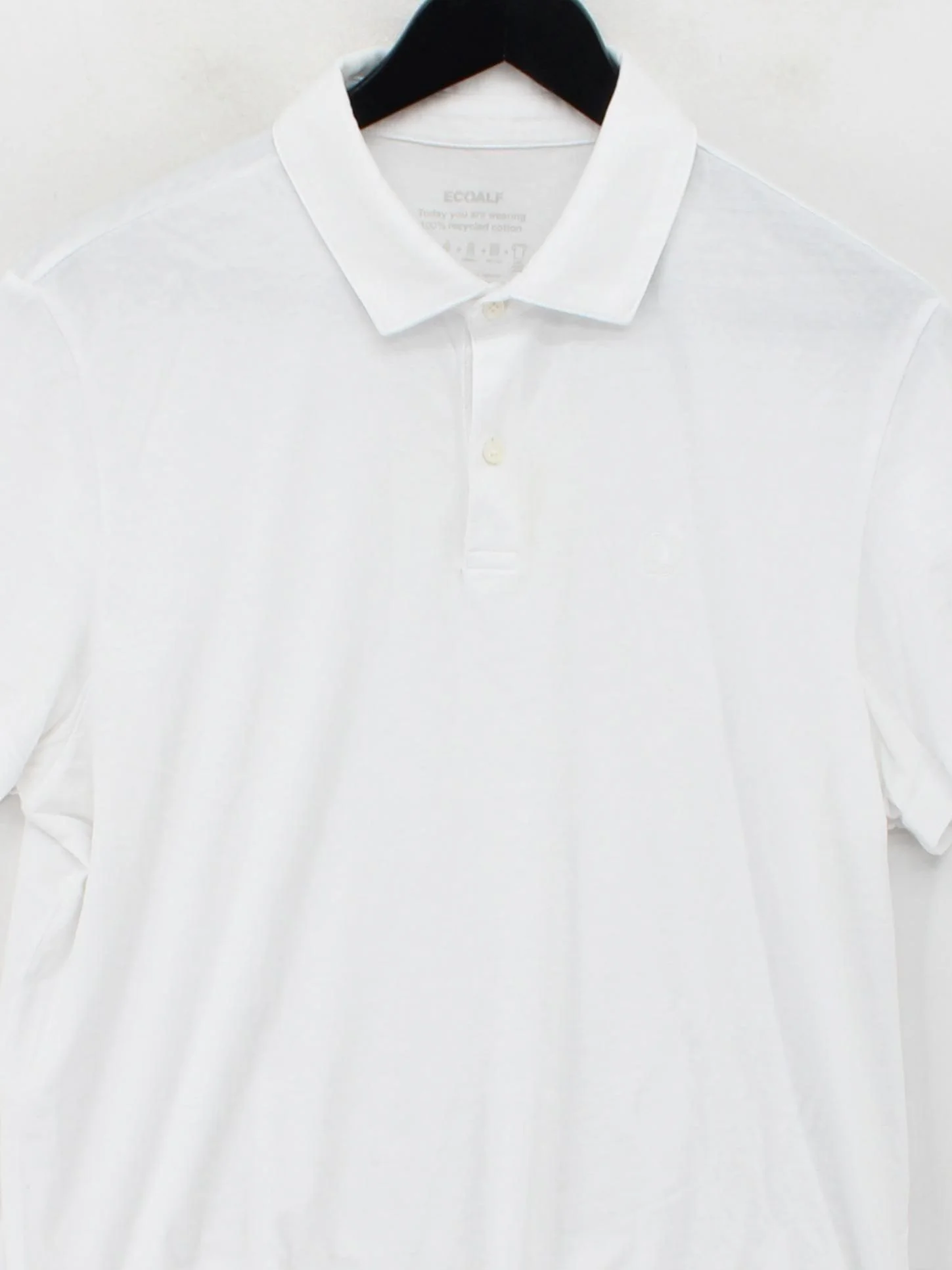 Ecoalf Men's Polo M White 100% Cotton Basic - Image 3