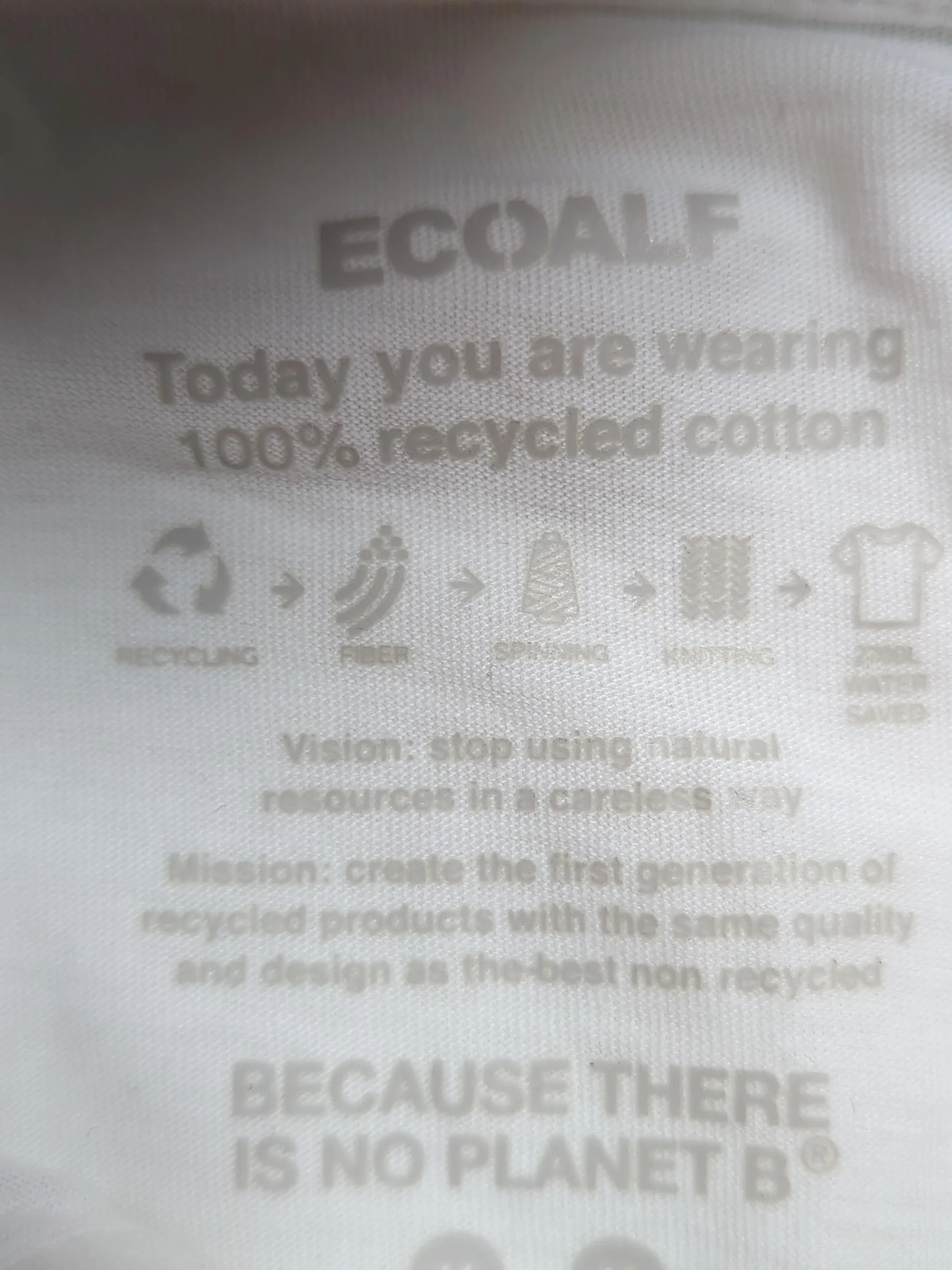 Ecoalf Men's Polo M White 100% Cotton Basic - Image 5