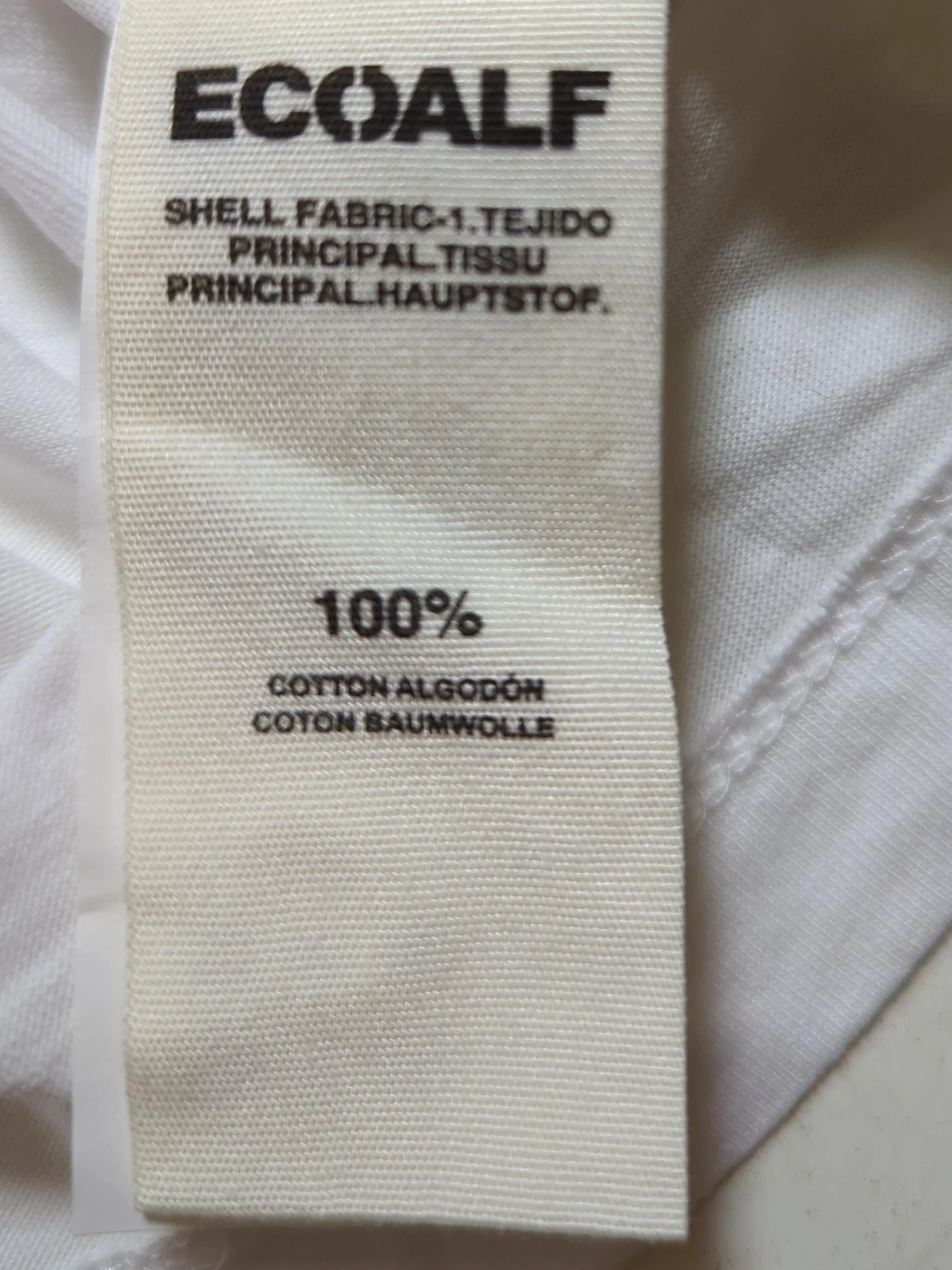 Ecoalf Men's Polo M White 100% Cotton Basic - Image 6