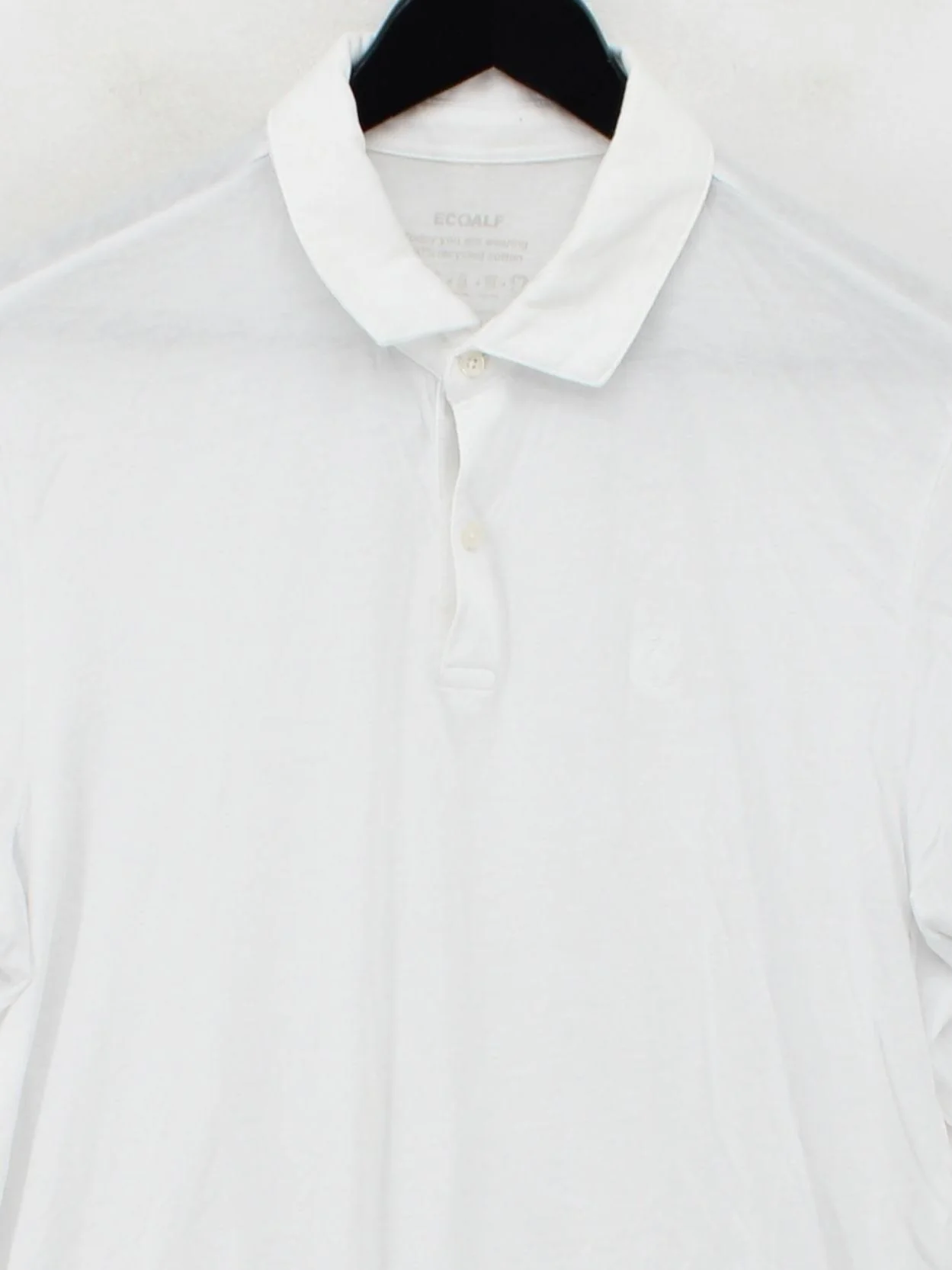 Ecoalf Men's Polo M White 100% Cotton Basic - Image 3