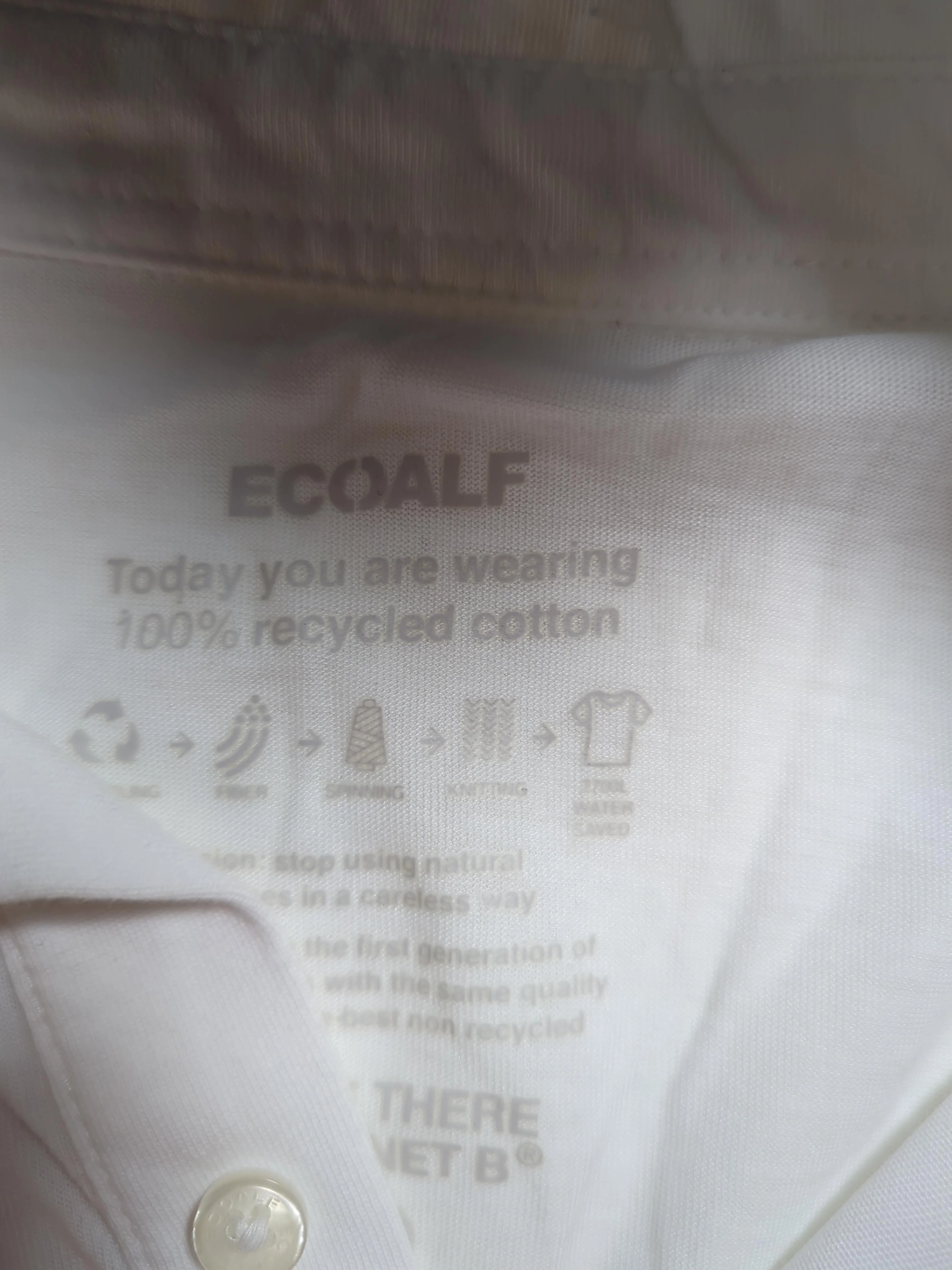 Ecoalf Men's Polo M White 100% Cotton Basic - Image 5
