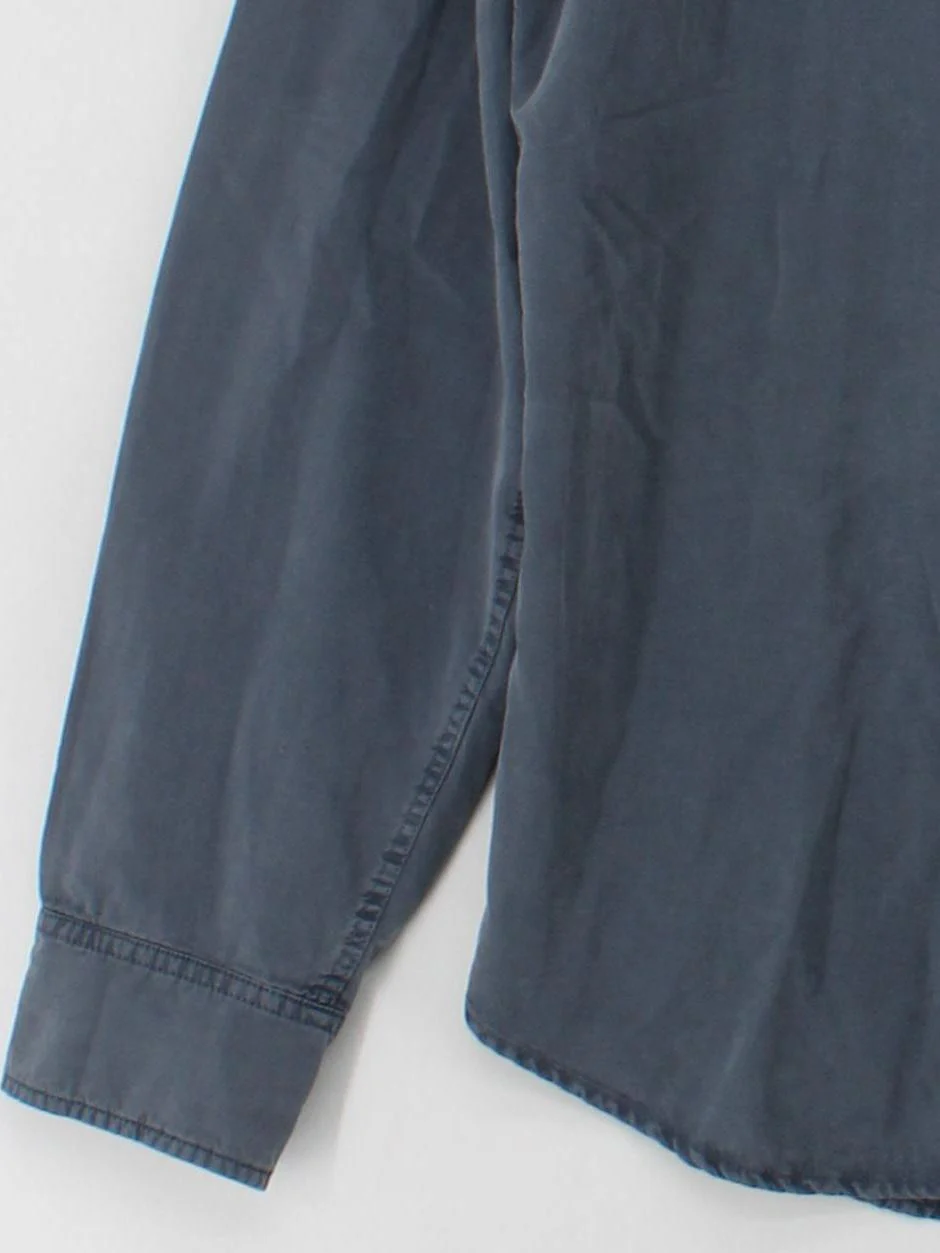 Ecoalf Men's Shirt Chest: 42 in Blue Viscose with Cotton, Linen Basic - Image 4